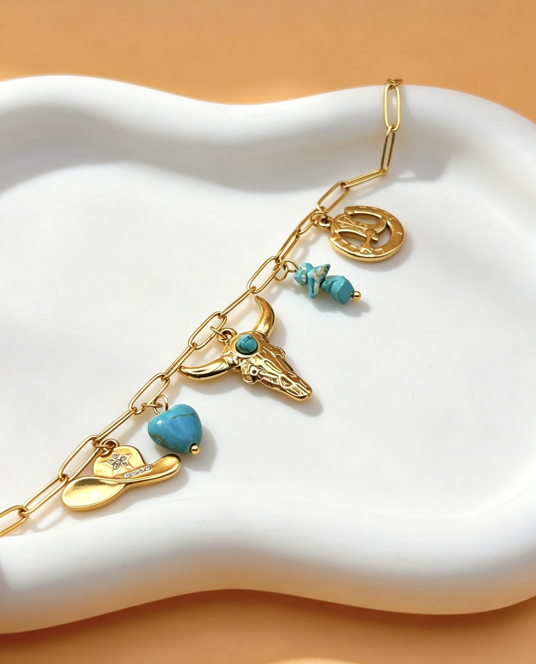 Grossiste Ceramik - ? Bracelet charms turquoise
