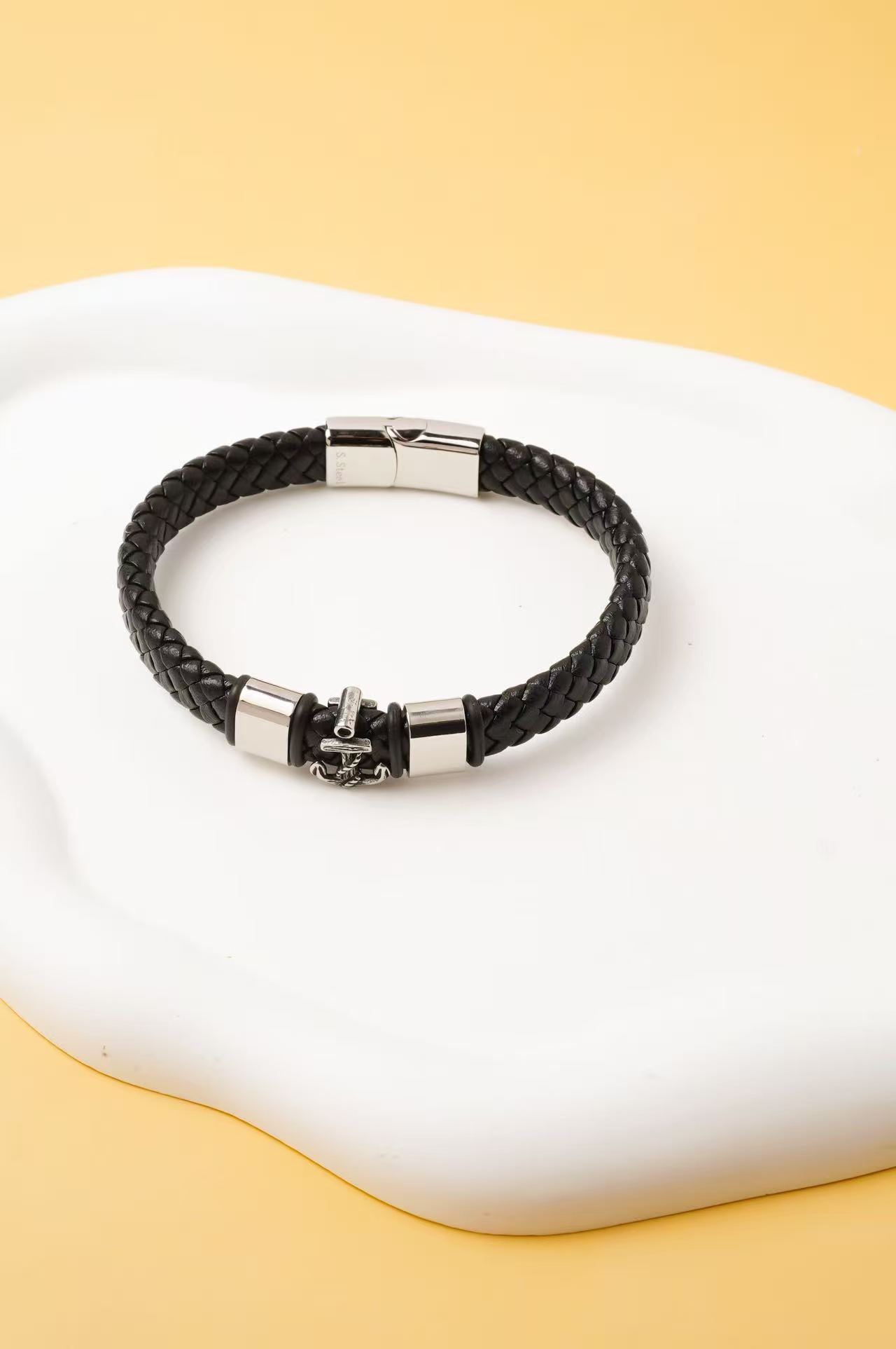 Wholesaler Ceramik - Men's Thor's Hammer Bracelet – Braided Leather & Stainless Steel Wholesaler Ceramik - Men's Thor's Hammer Bracelet – Braided Leather & Stainless Steel