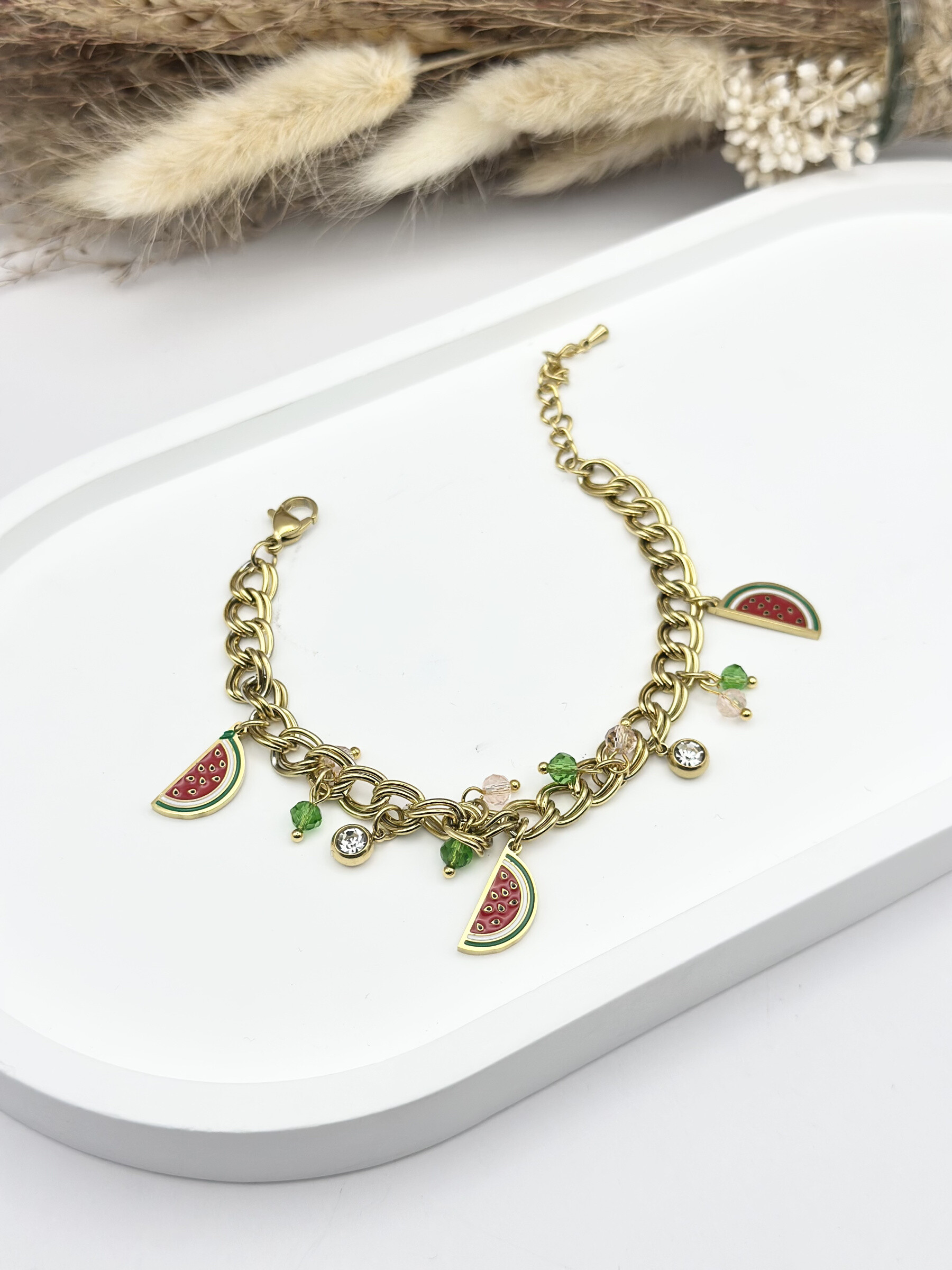 Wholesaler Ceramik - Stainless steel trend bracelet heart pearl