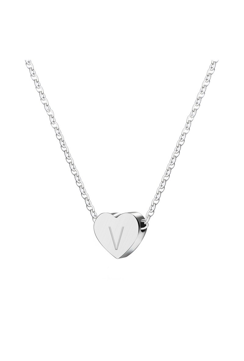 Wholesaler Ceramik - Necklace with Stainless Steel Initial Letter Pendant,   Letter V