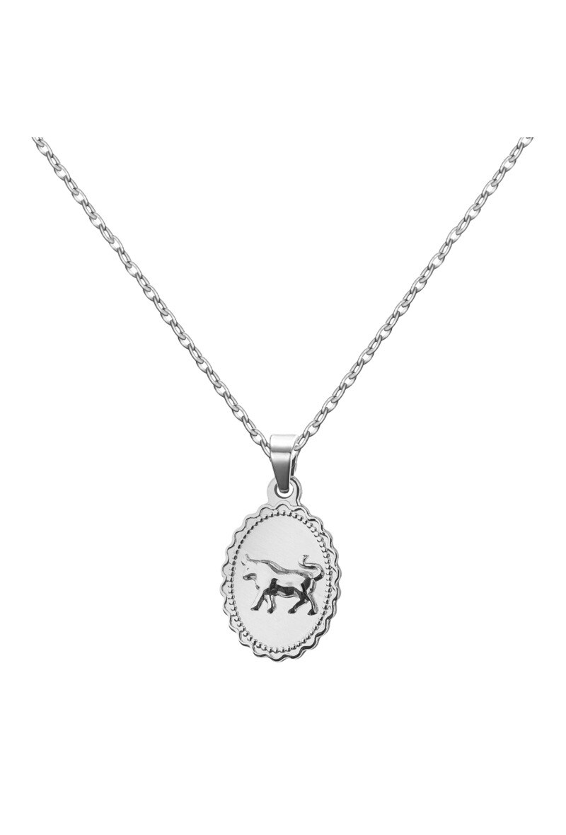 Wholesaler Ceramik - Necklace (taurus) Stainless steel signs of the Zodiac, with a 45cm Chain + 5cm extension