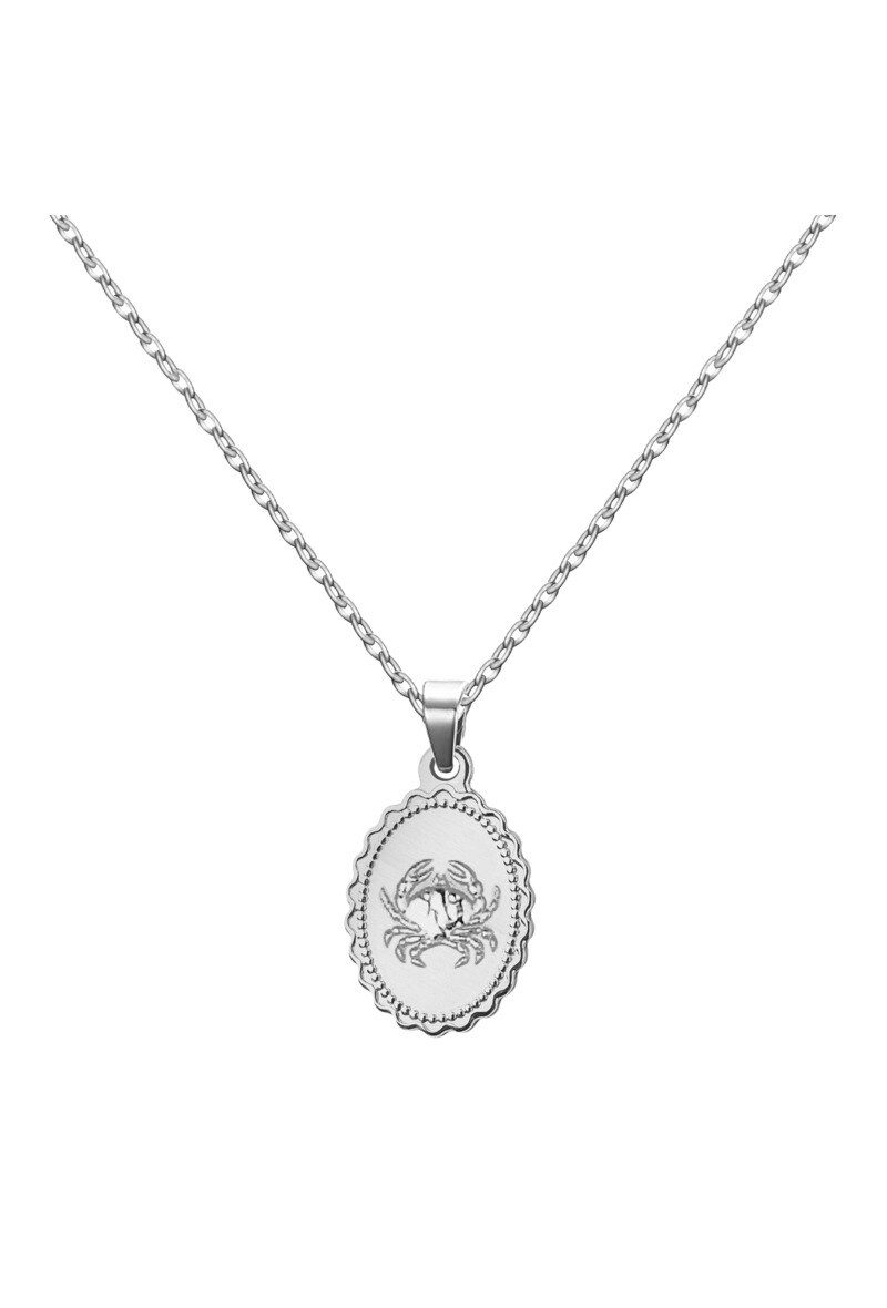 Wholesaler Ceramik - Necklace (Cancer) Stainless steel signs of the Zodiac, with a 45cm Chain + 5cm extension