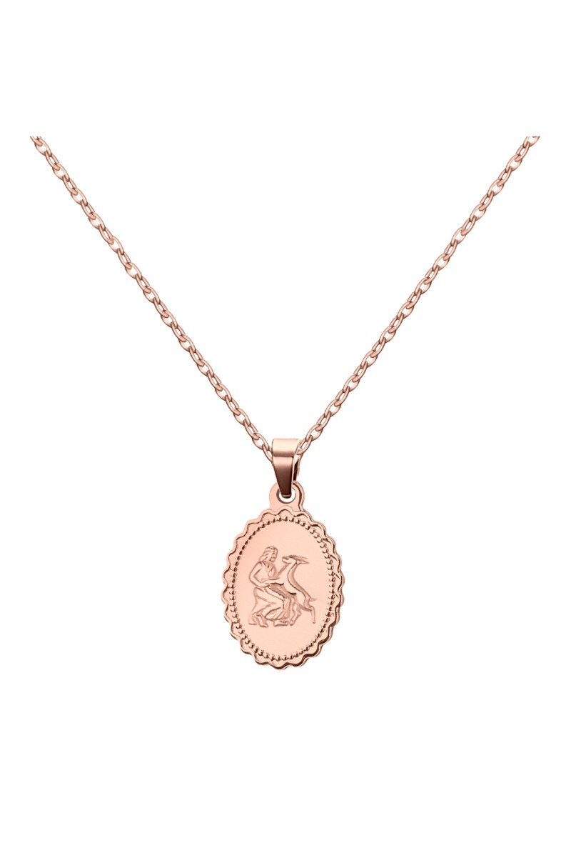Wholesaler Ceramik - Necklace (Virgo) Stainless steel signs of the Zodiac, with a 45cm Chain + 5cm extension