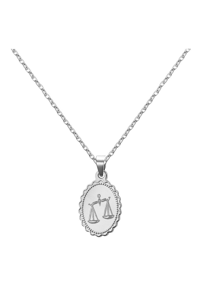 Wholesaler Ceramik - Necklace (Libra) Stainless steel signs of the Zodiac, with a 45cm Chain + 5cm extension