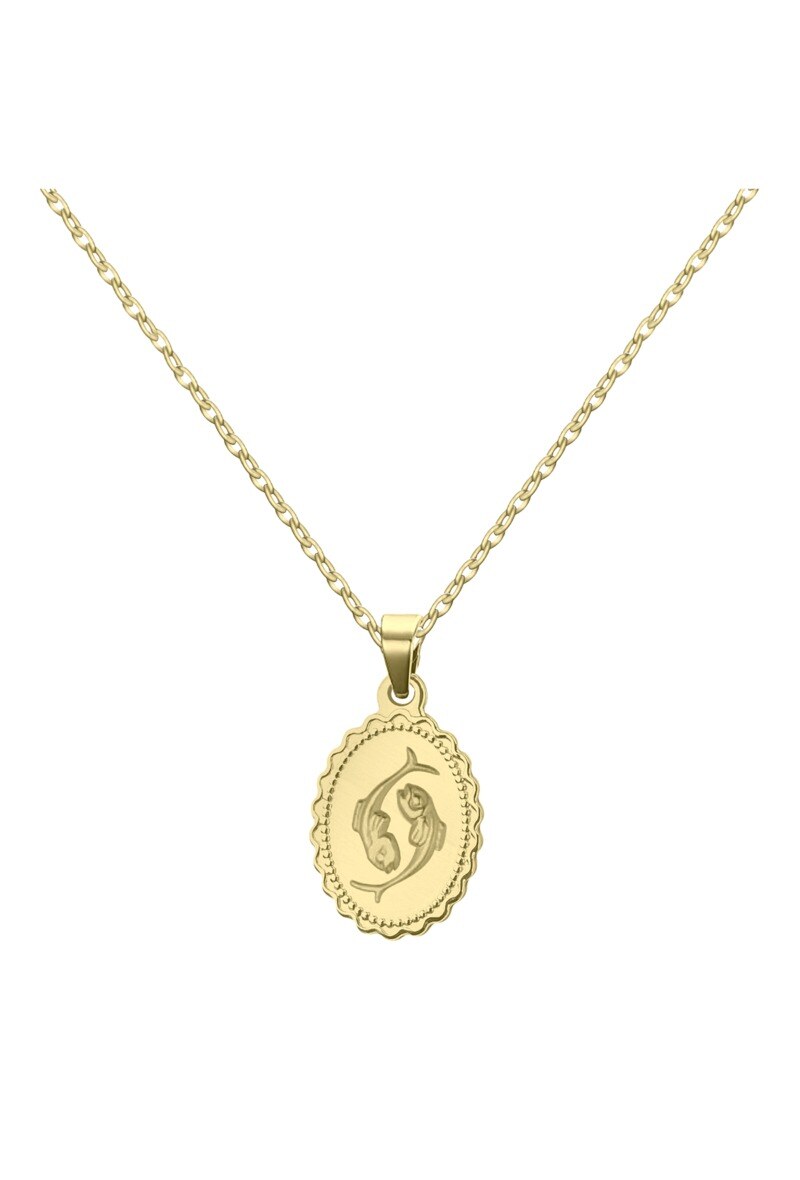 Wholesaler Ceramik - Necklace (Pisces) Stainless steel signs of the Zodiac, with a 45cm Chain + 5cm extension 3