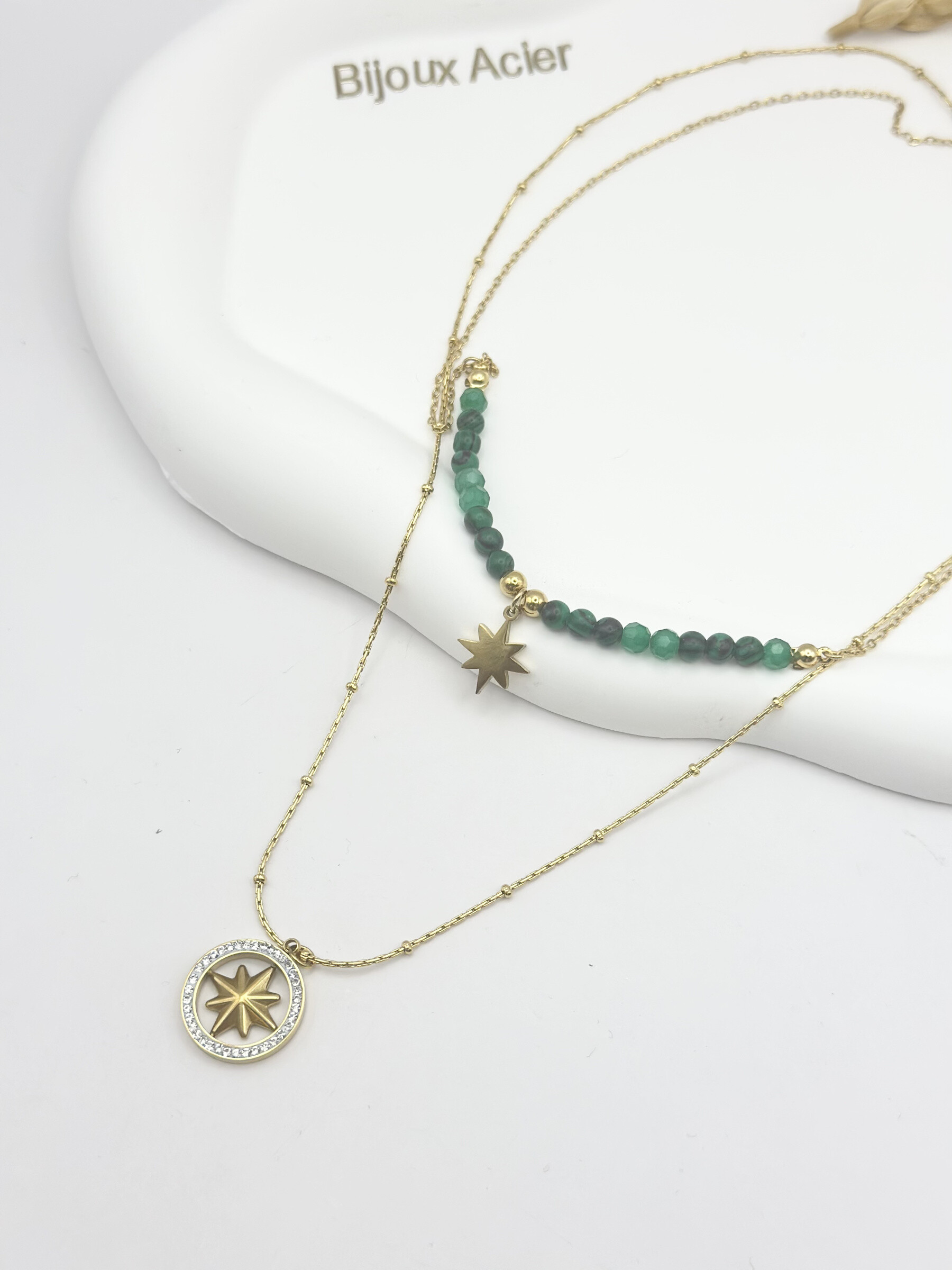 Wholesaler Ceramik - Necklace with stainless steel charms theme