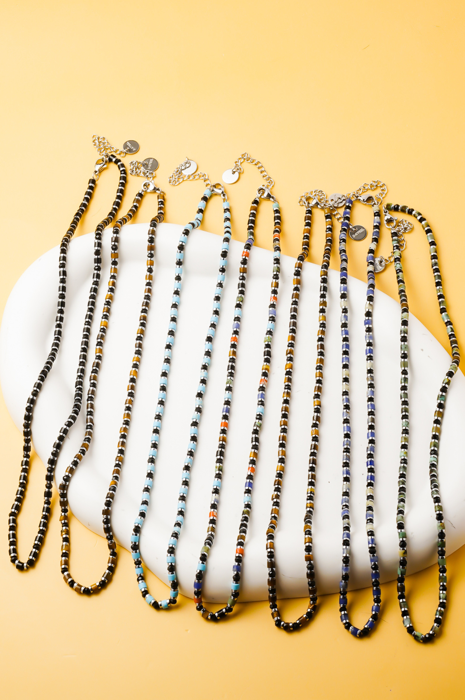 Grossiste Ceramik - Collier Femme Bohème Élégant – Perles Colorées - 40+5cm