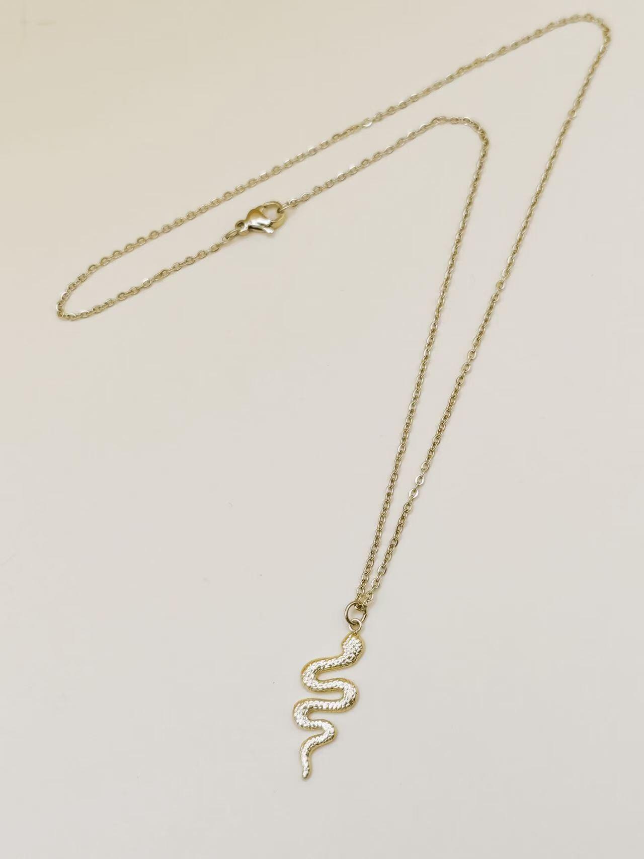 Grossista Ceramik - Collana Donna Serpente – Acciaio Inossidabile – Catena 45 cm