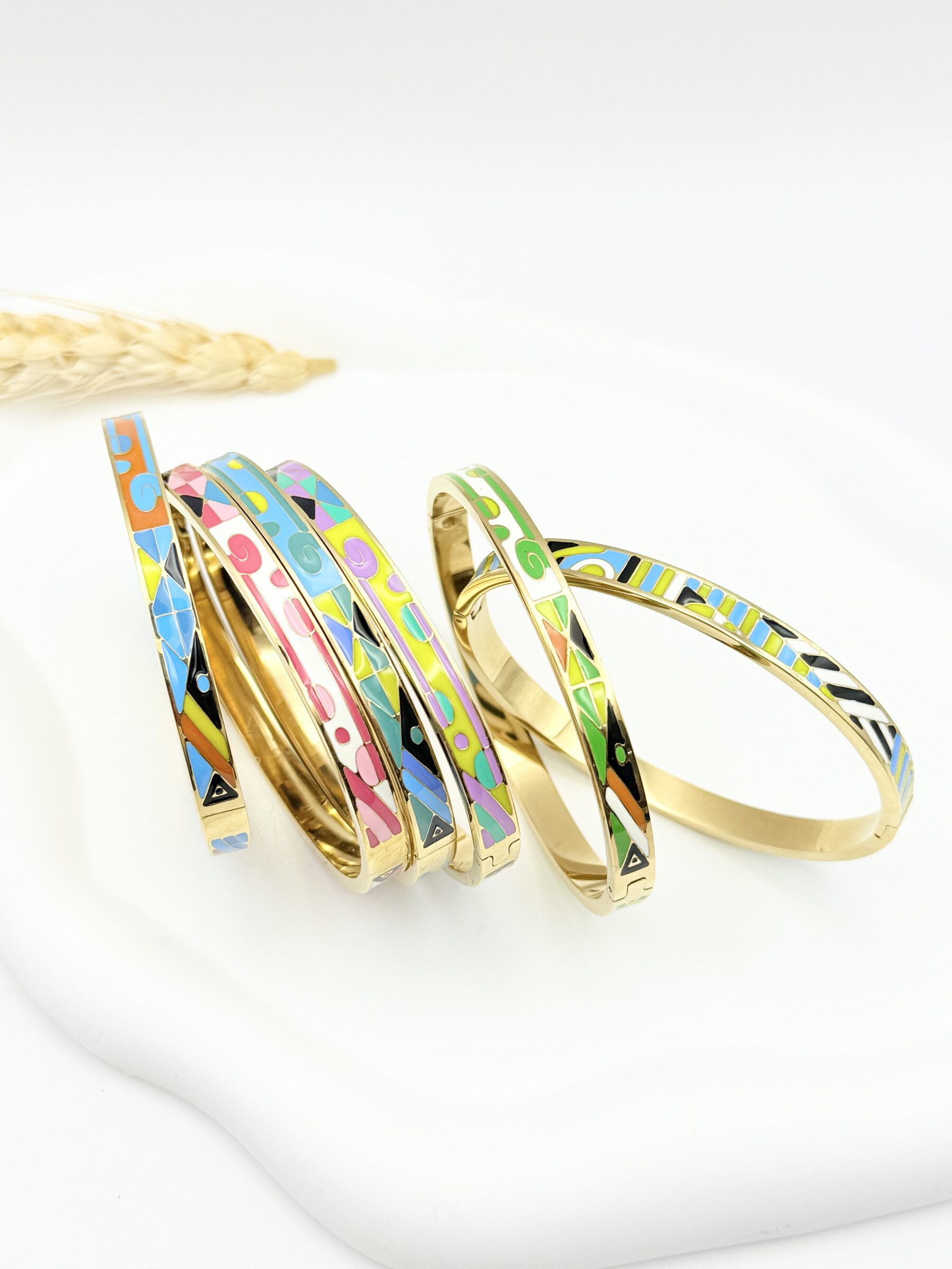 Wholesaler Ceramik - set of 6 stainless steel bracelet with sausage