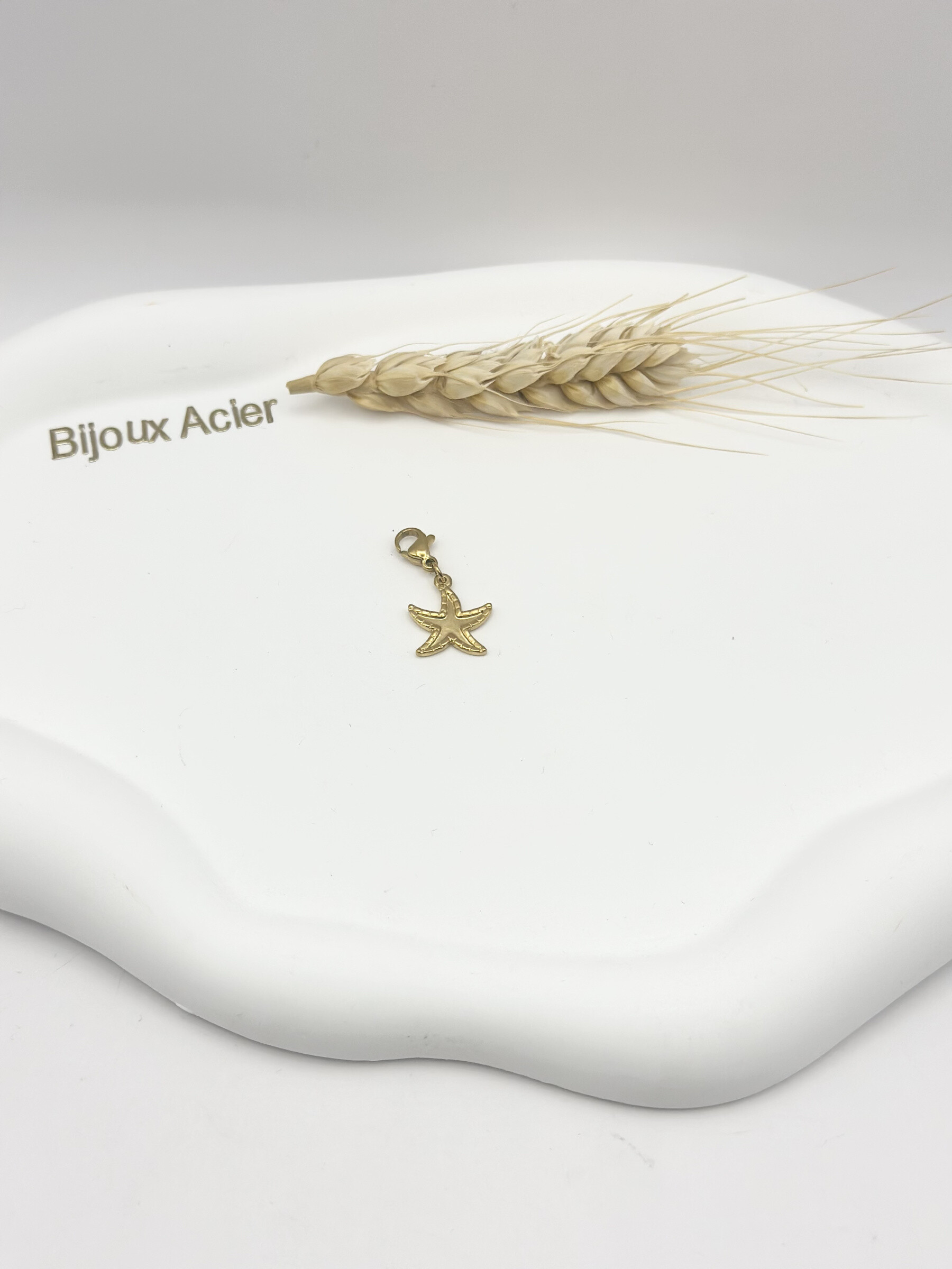 Grossiste Ceramik - Charm Pendentif Étoile de Mer – Acier Inoxydable Doré