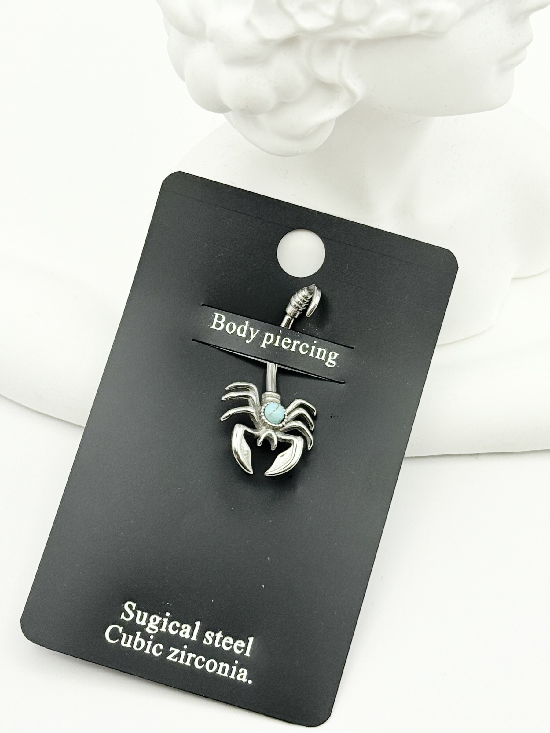 Wholesaler Ceramik - Belly button piercing - Surgical steel - Scorpion & zirconium