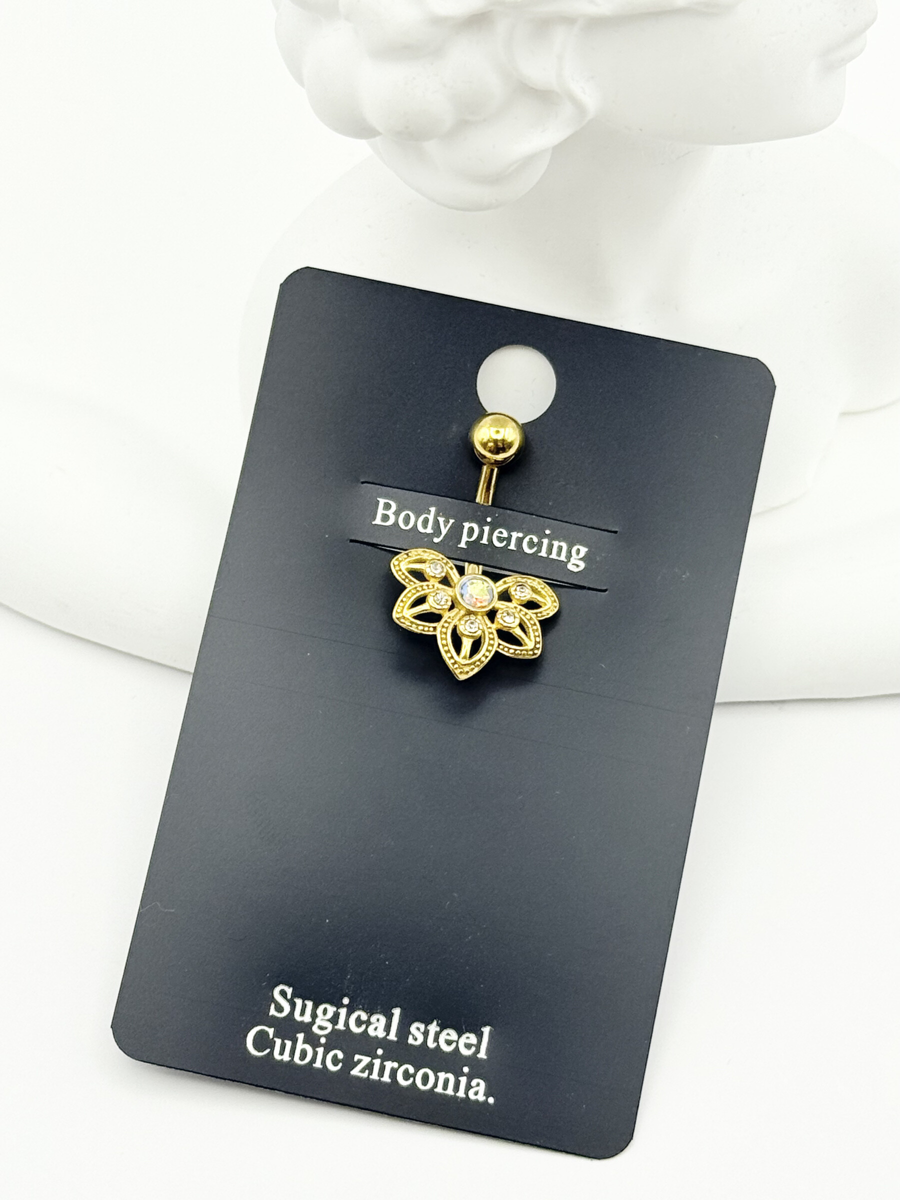 Wholesaler Ceramik - Belly button piercing - Lotus flower - Surgical steel