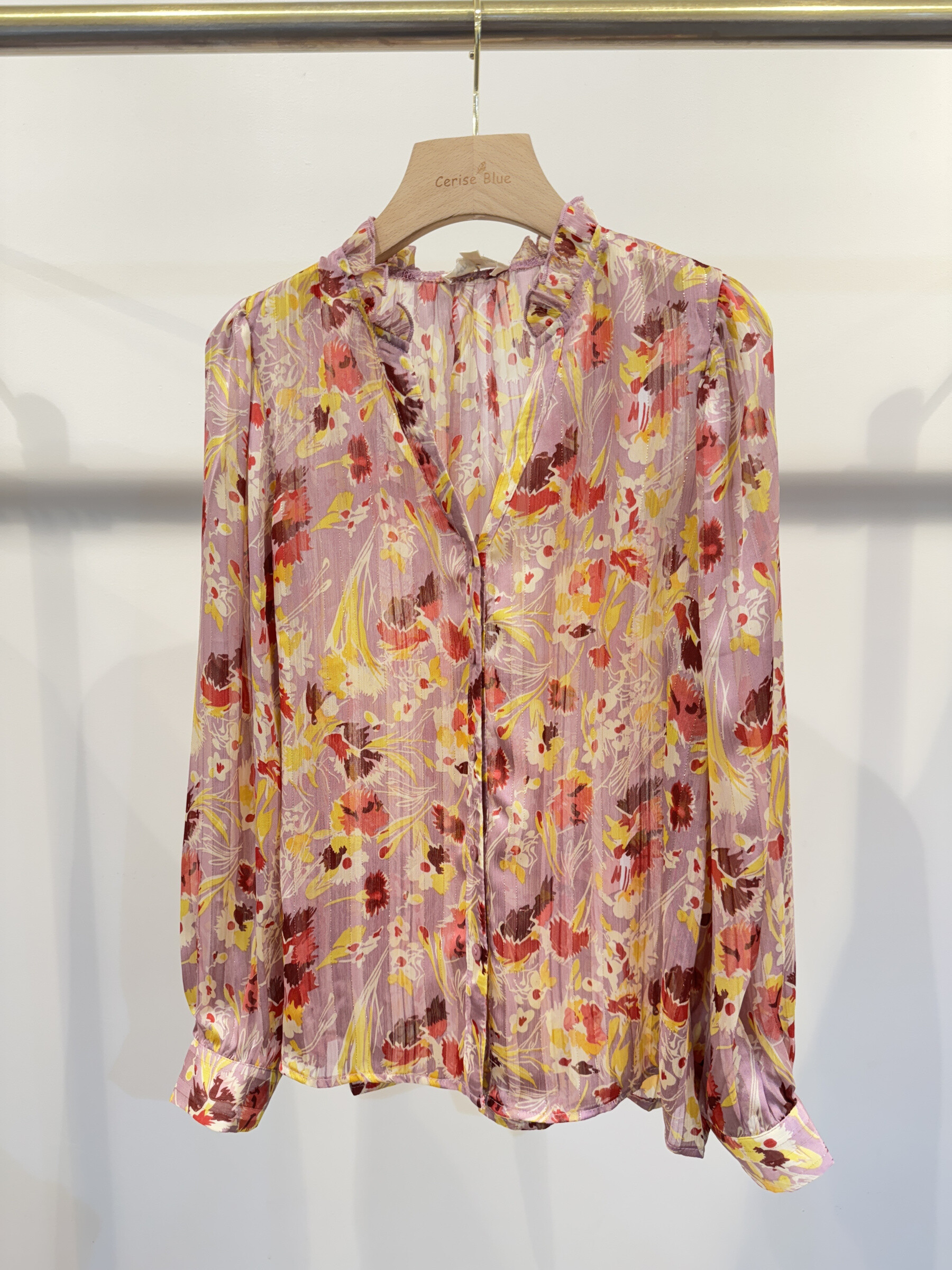 Wholesaler Cerise Blue - Print BLOUSE