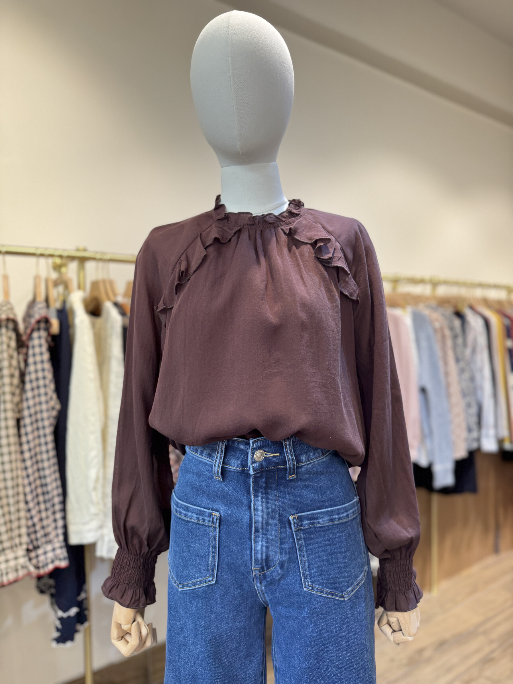 Mayorista Cerise Blue - Blusa con Volantes