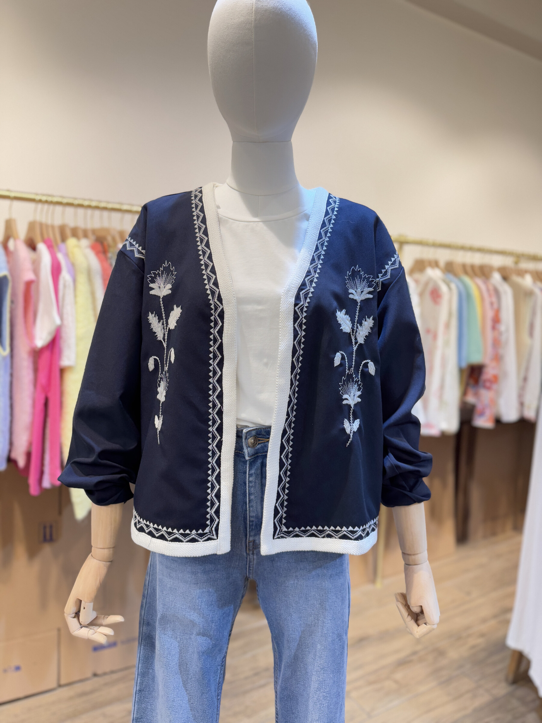 Wholesaler Cerise Blue - Embroidery vest