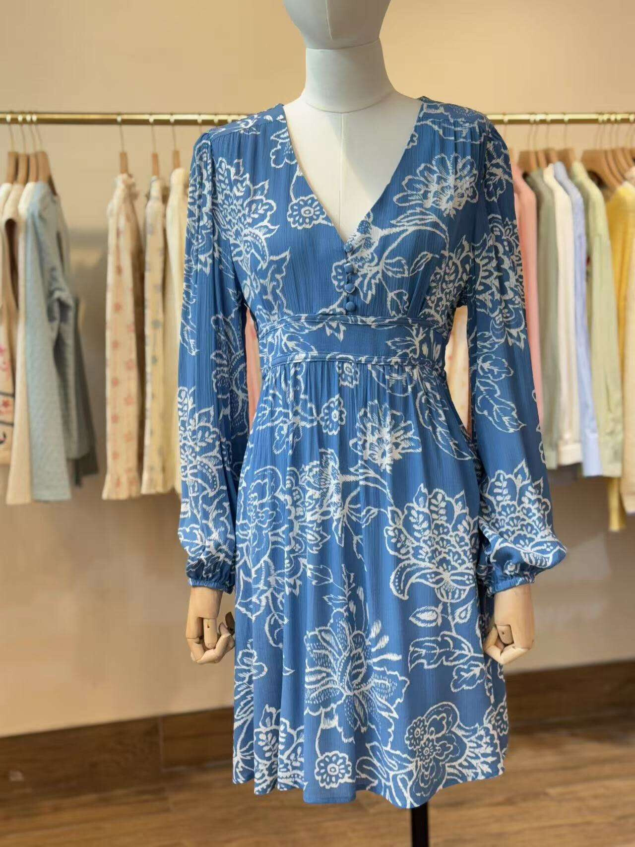 Wholesaler Cerise Blue - Printing dress