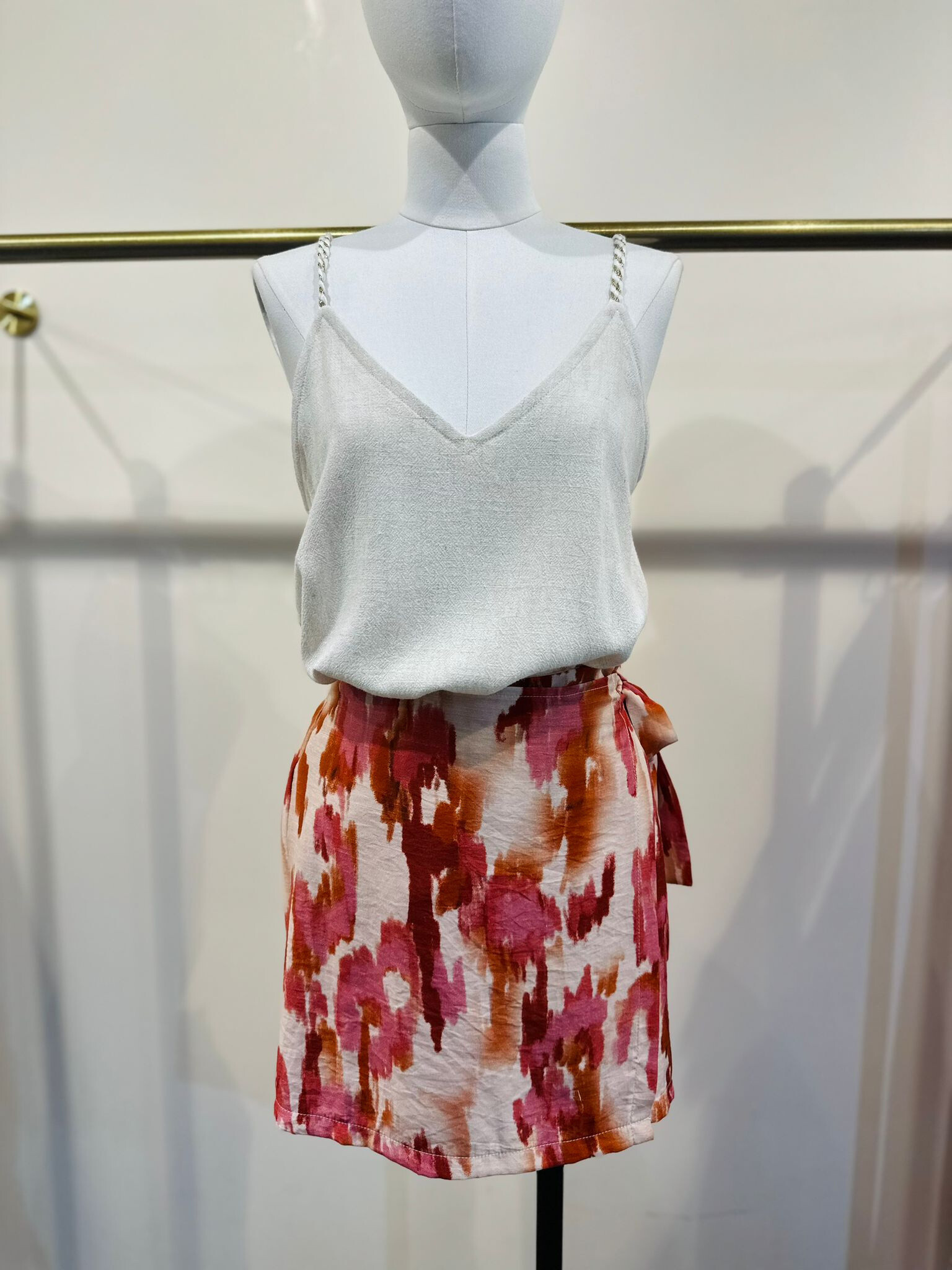 Wholesaler Cerise Blue - PRINTED SHORT SKIRT