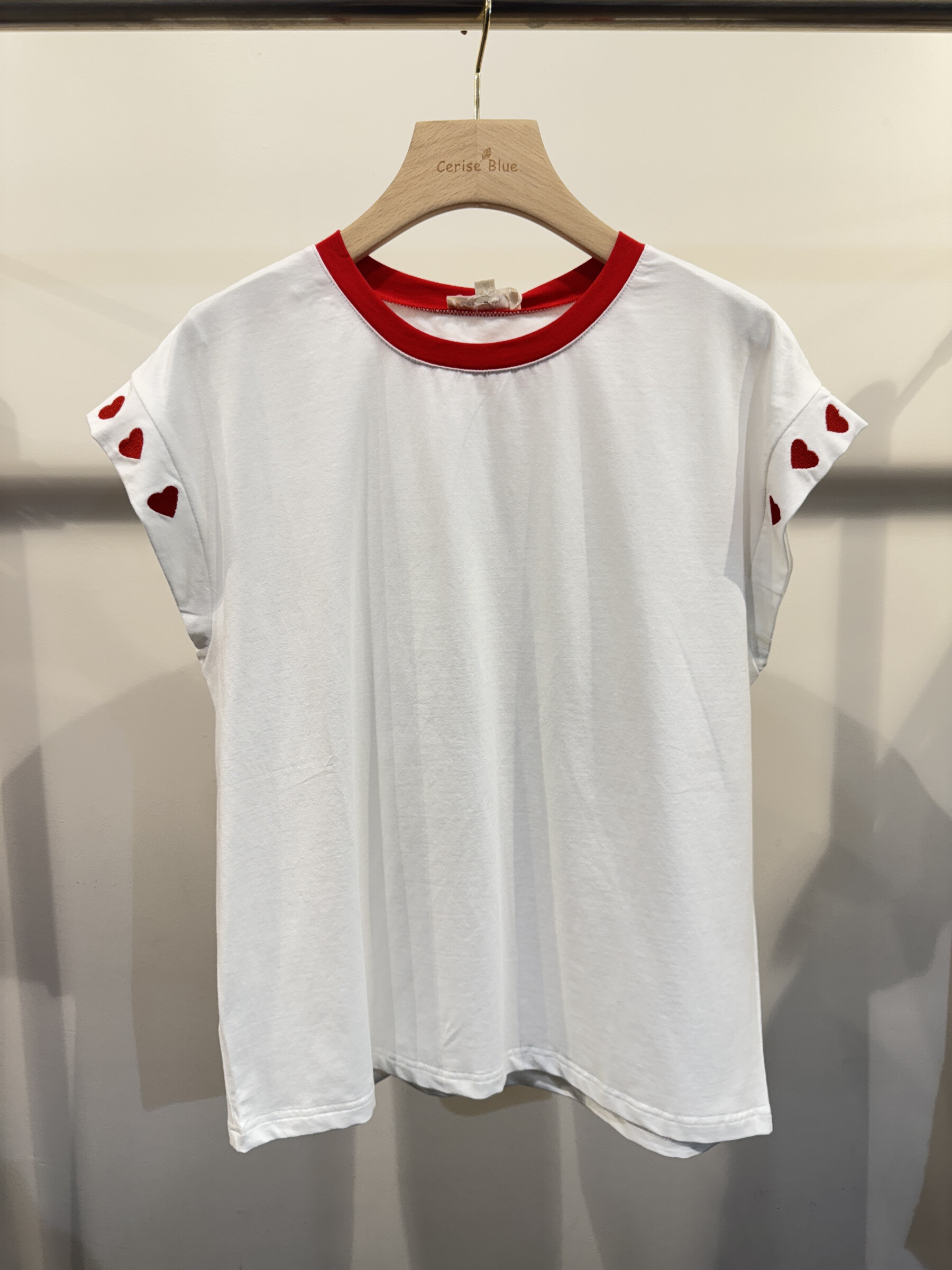 Heart embroidered t-shirt