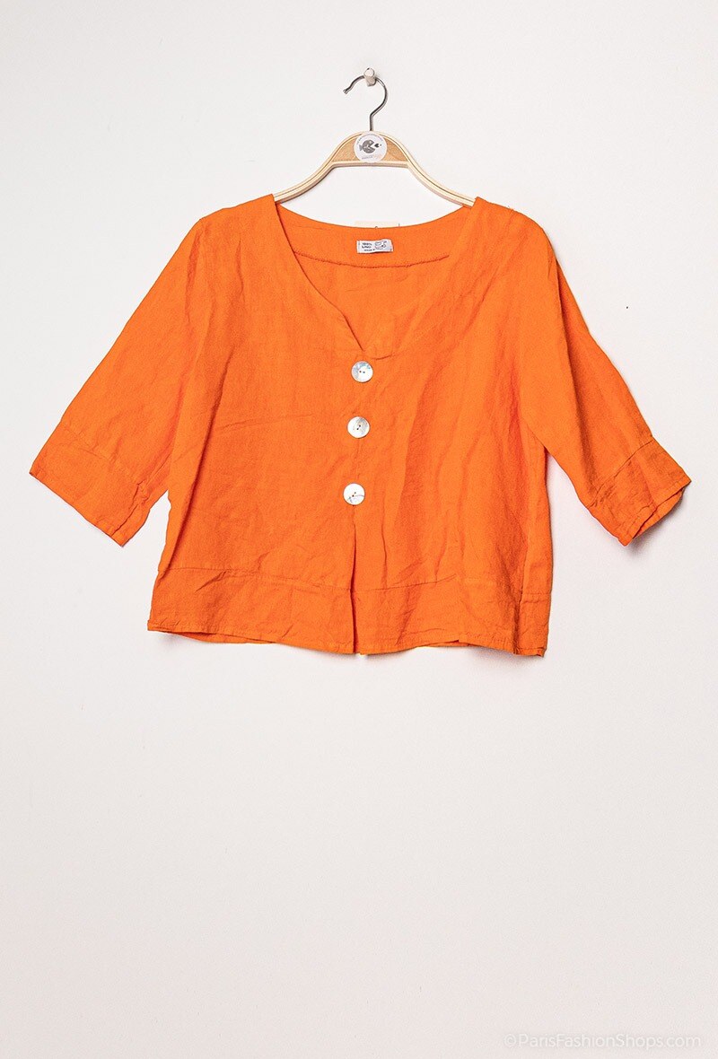 Grossiste Chana Mod - Blouse à boutons décoratifs