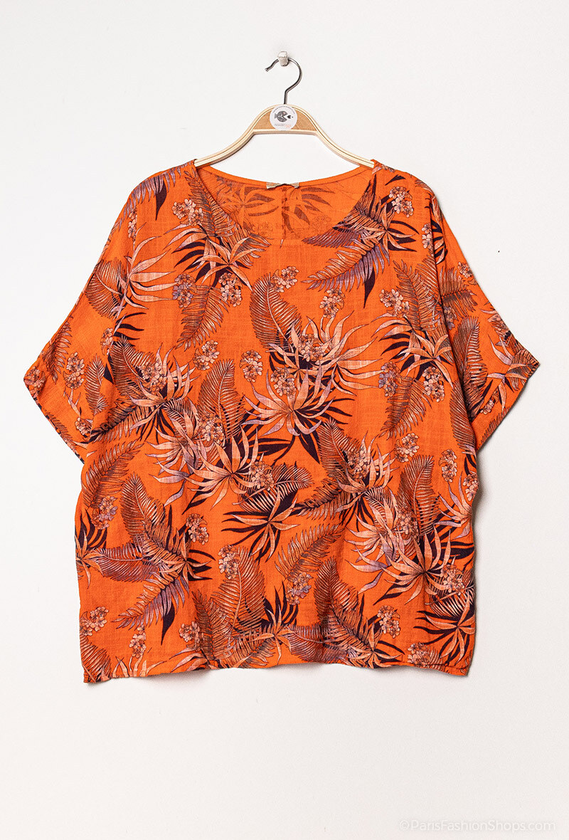 Grossiste Chana Mod - Blouse à imprimé tropical