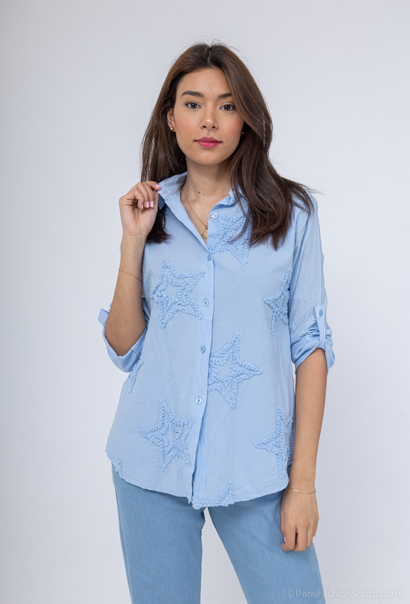 Wholesaler Chana Mod - Star embroidered shirt