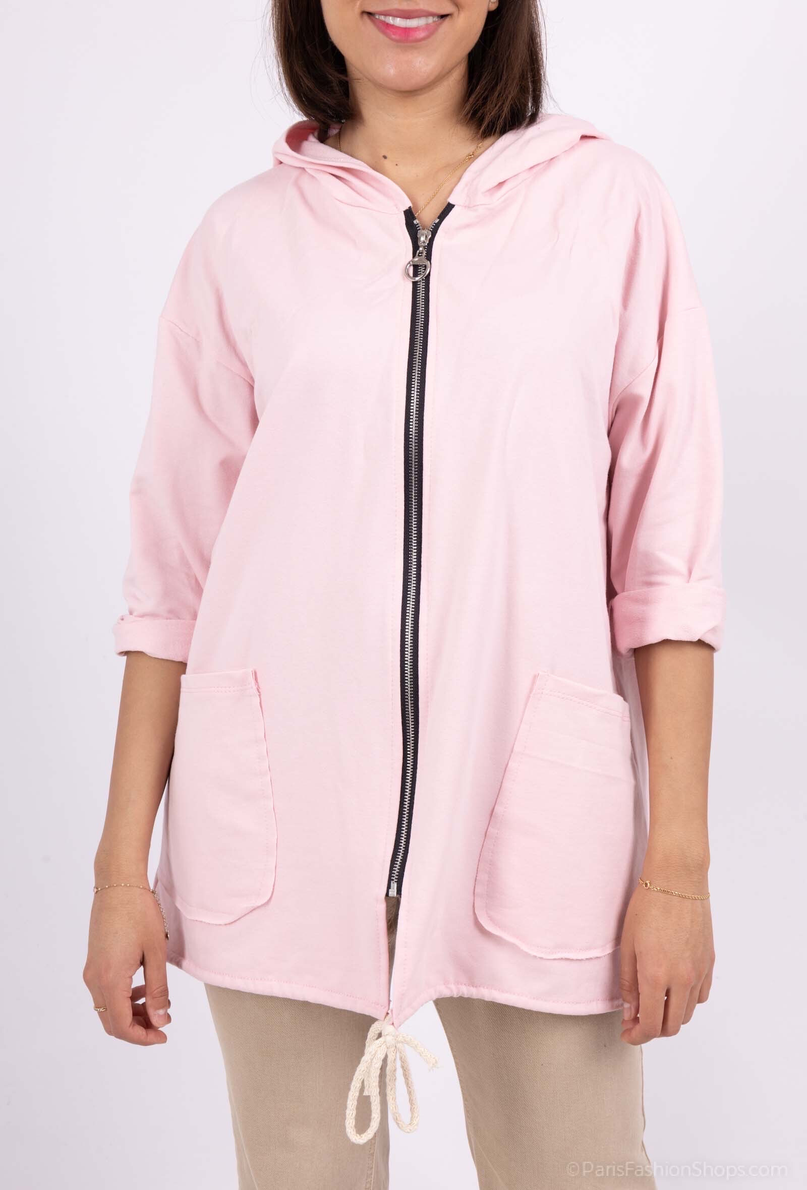Wholesaler Chana Mod - Plain zipped vest with hood