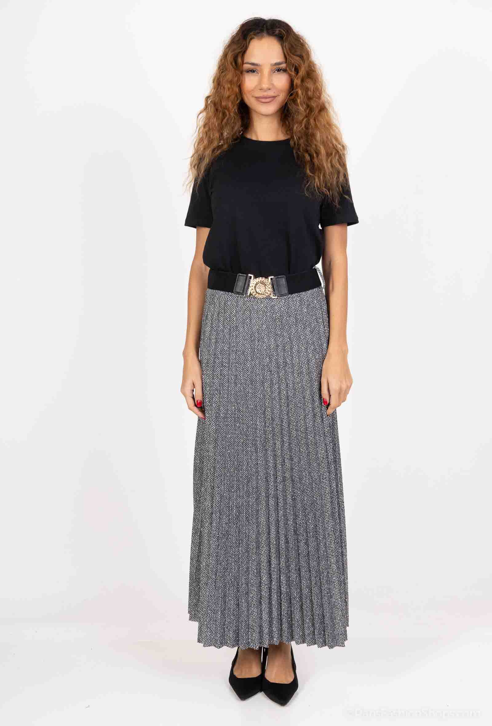 Wholesaler Chana Mod - Plain skirt with a belt