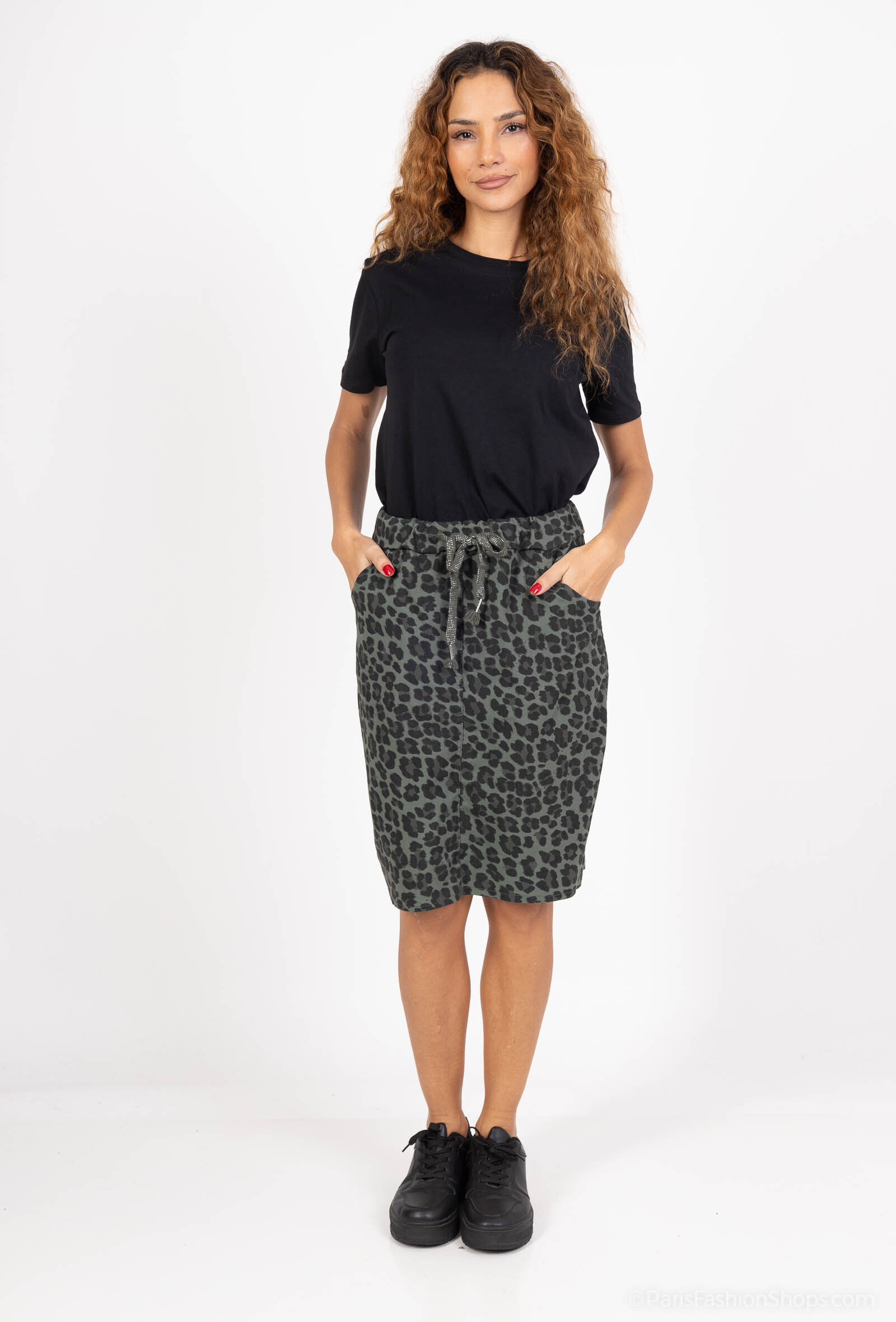 Wholesaler Chana Mod - Leopard print skirt