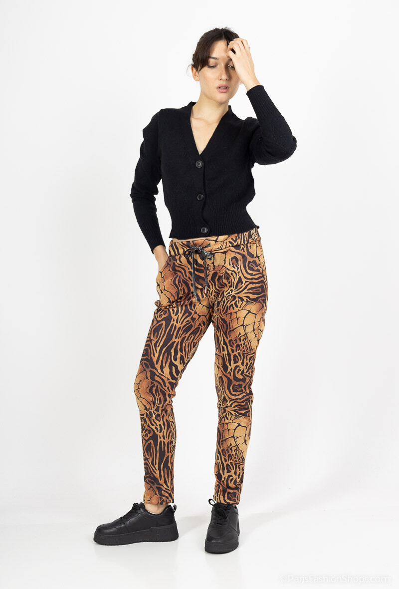 Wholesaler Chana Mod - Printed suede pants