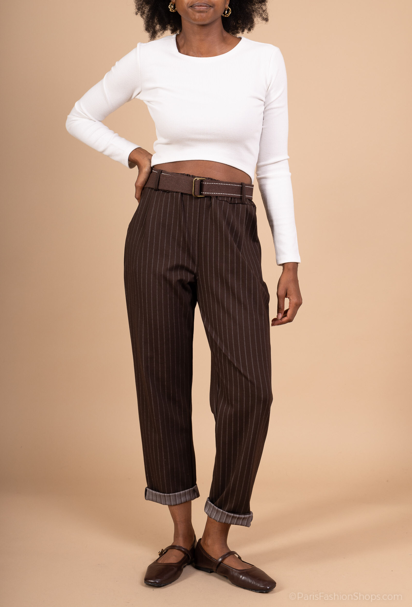 Grossiste Chana Mod - Pantalon raré avec une ceinture