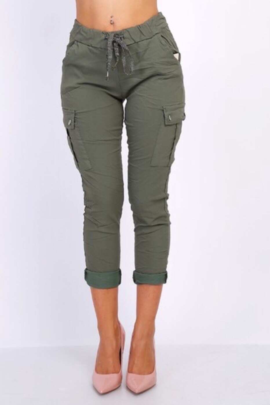 Mayorista Chana Mod - Pantalones cargo de color sólido
