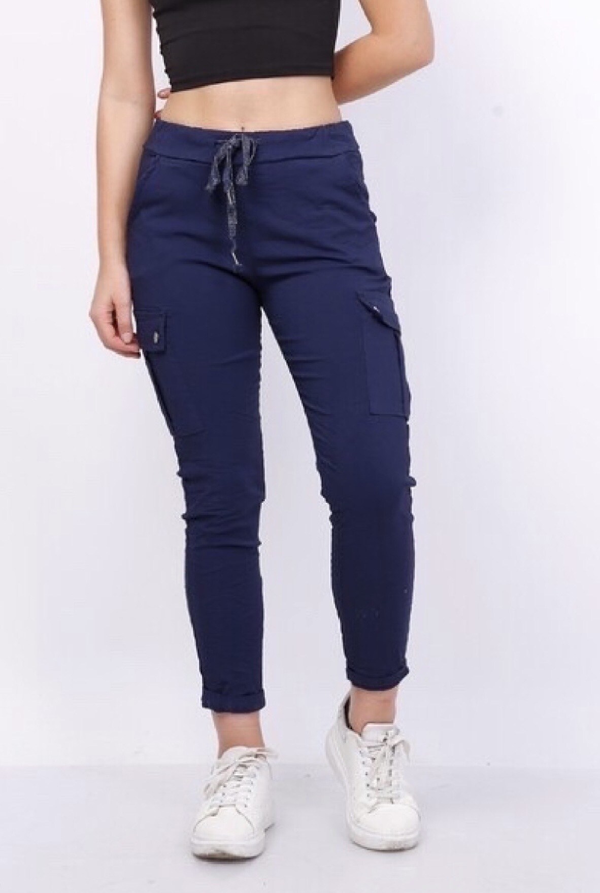 Großhändler Chana Mod - Einfarbige Cargo-Hose