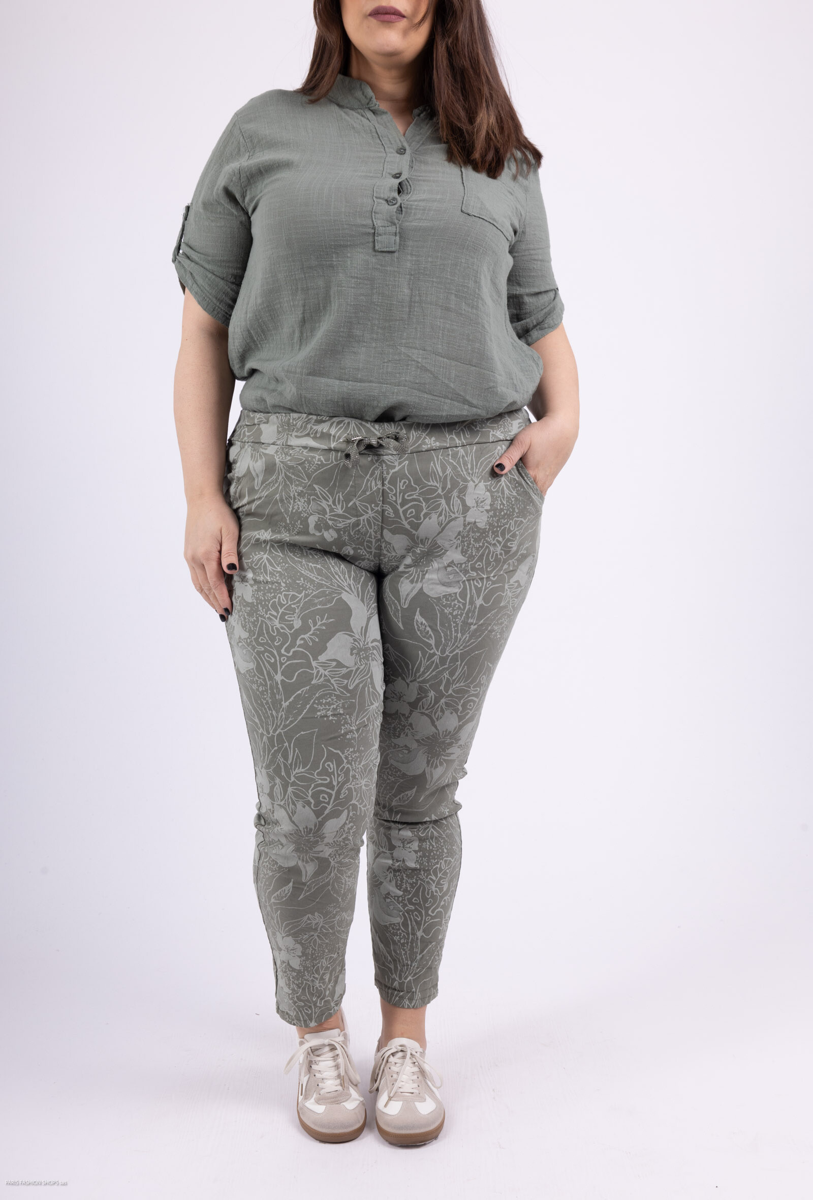 Wholesaler Chana Mod - Printed stretch trousers