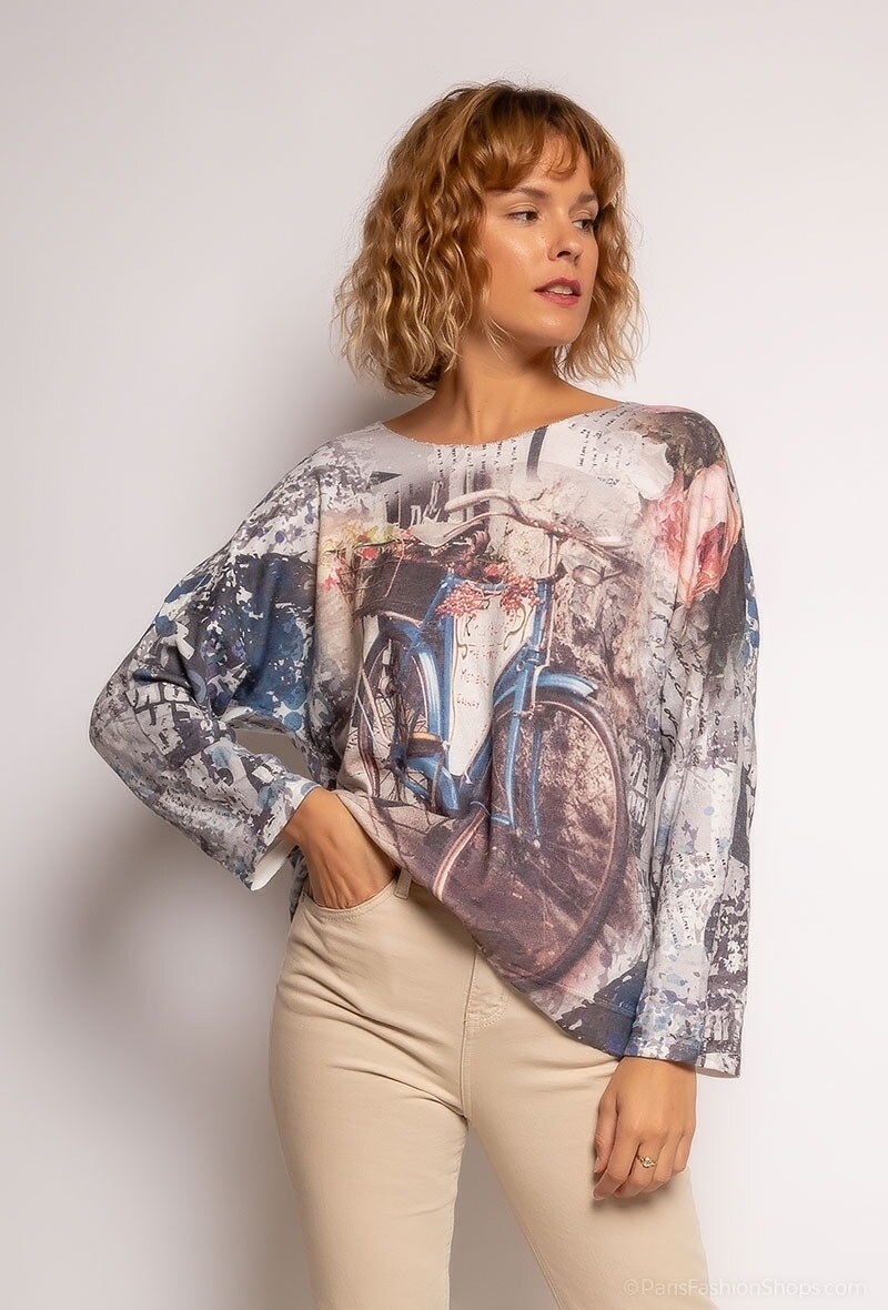 Grossiste Chana Mod - Pull à imprimé