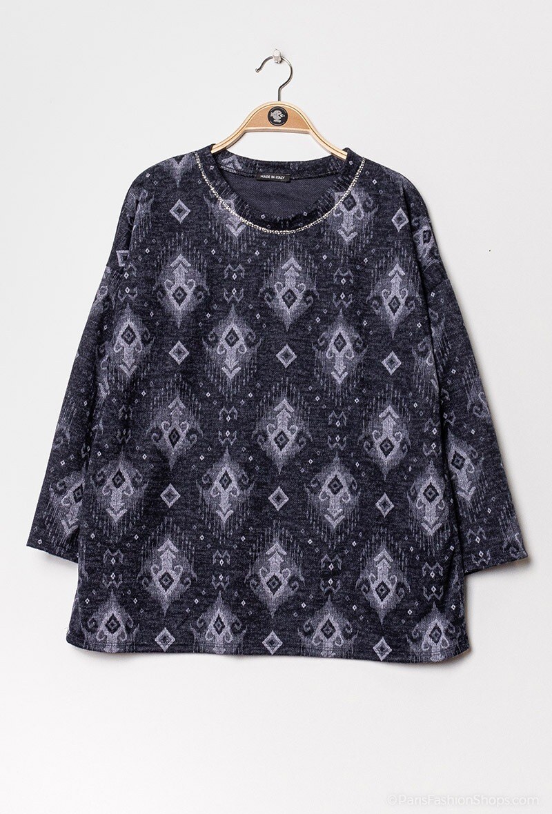 Grossiste Chana Mod - Pull imprimé