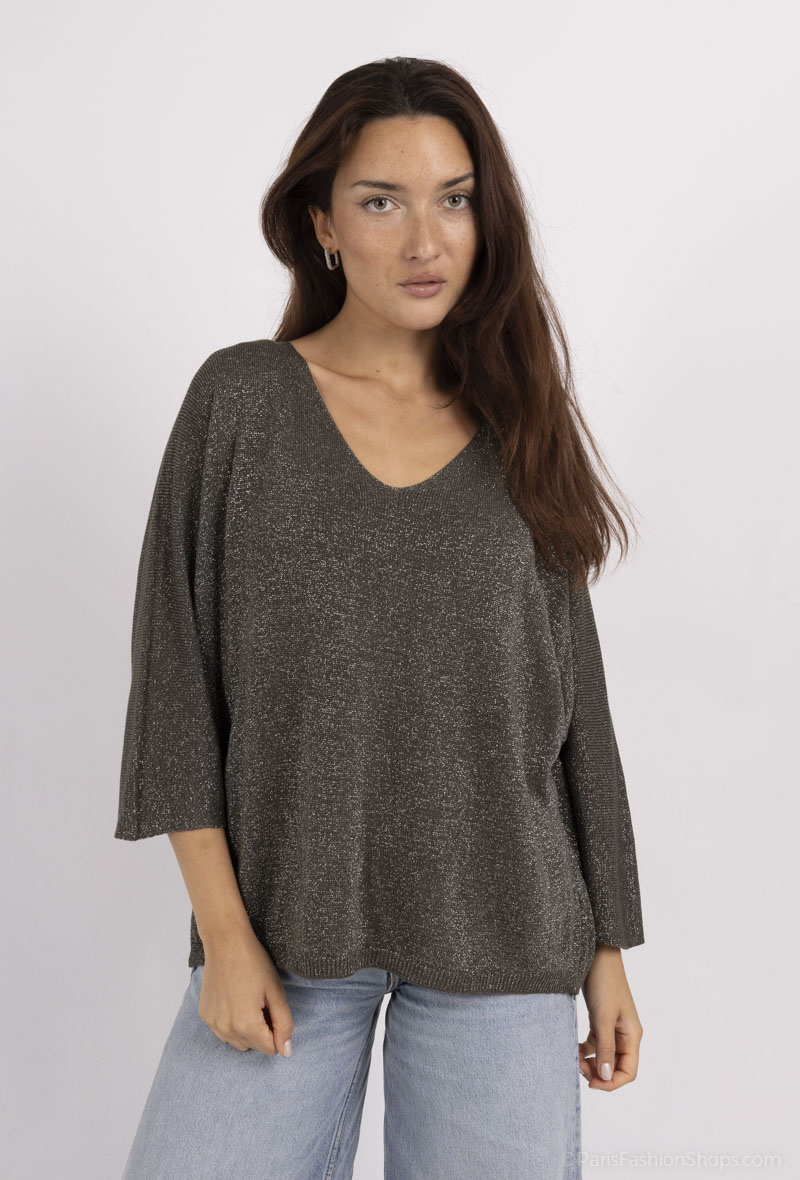 Wholesaler Chana Mod - Sequined printed sweater