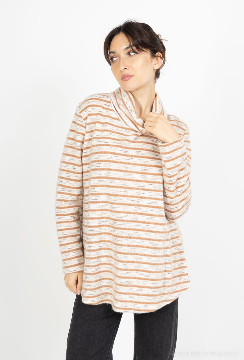 Wholesaler Chana Mod - Striped turtleneck sweater