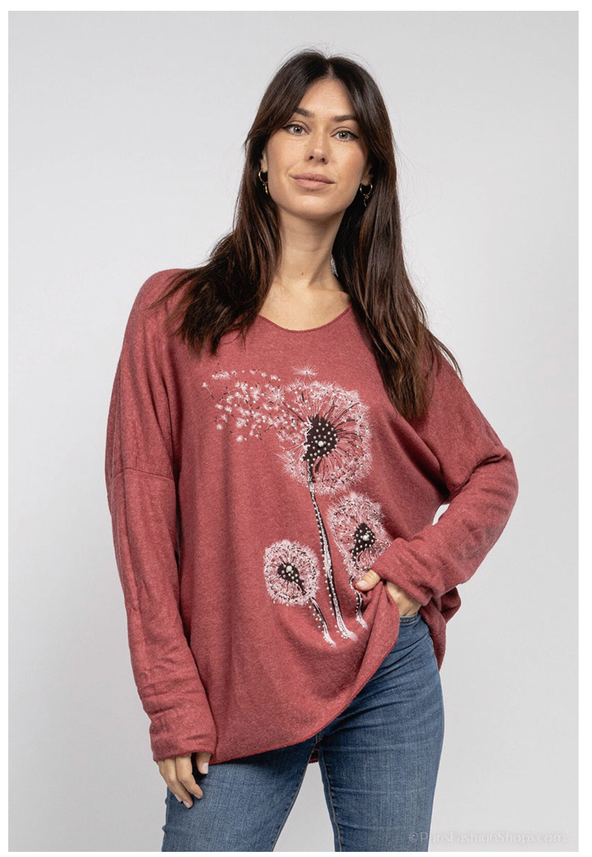 Wholesaler Chana Mod - Flower print jumper