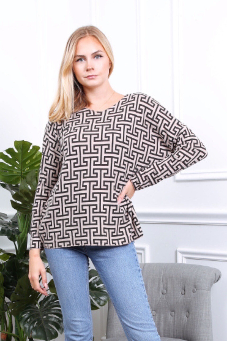 Wholesaler Chana Mod - Sweater with geometrical print
