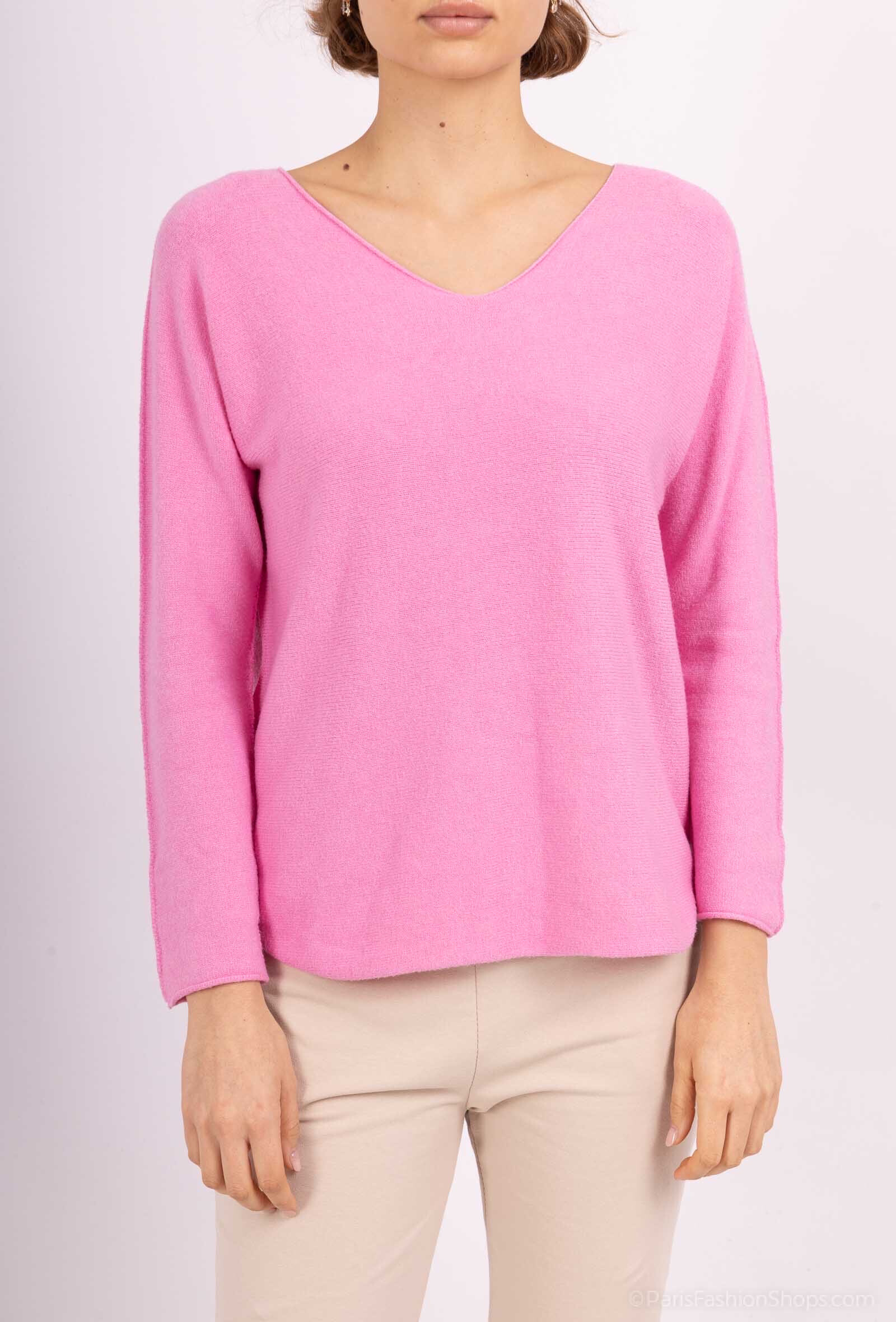 Wholesaler Chana Mod - Plain V-neck SWEATER