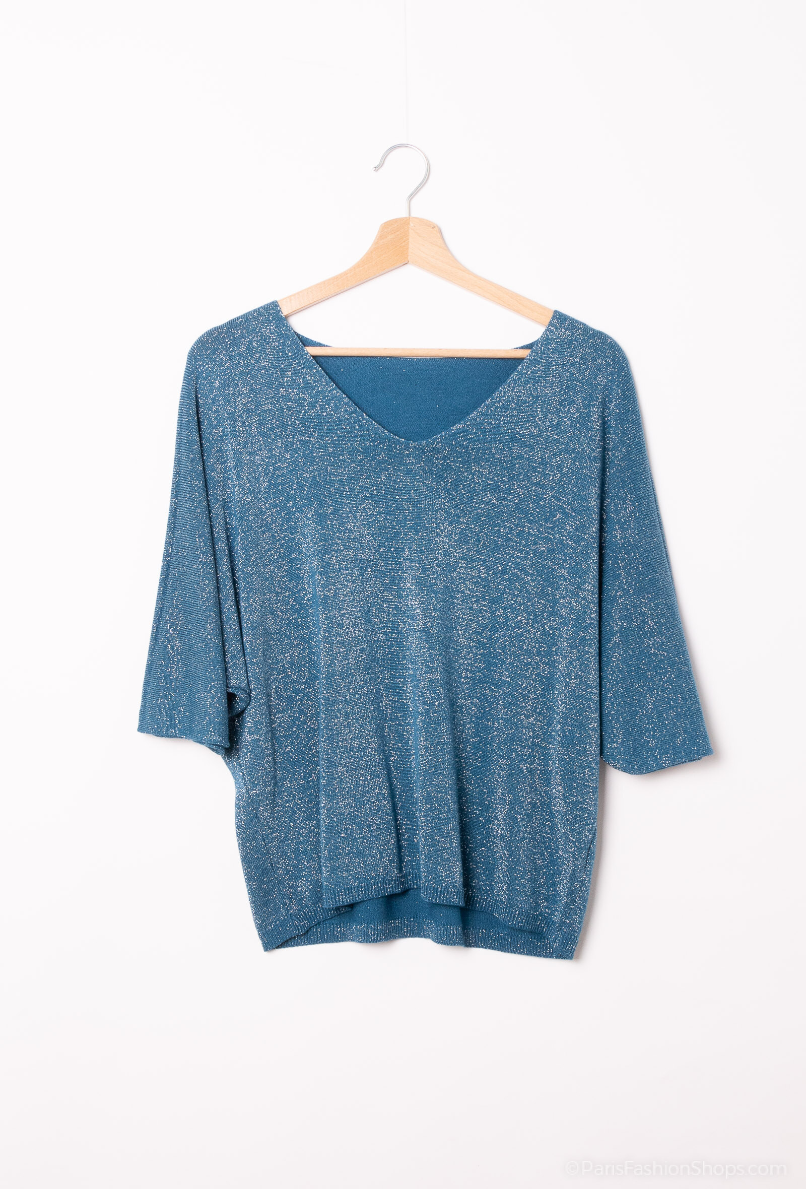 Wholesaler Chana Mod - V-Neck Sequin Sweater