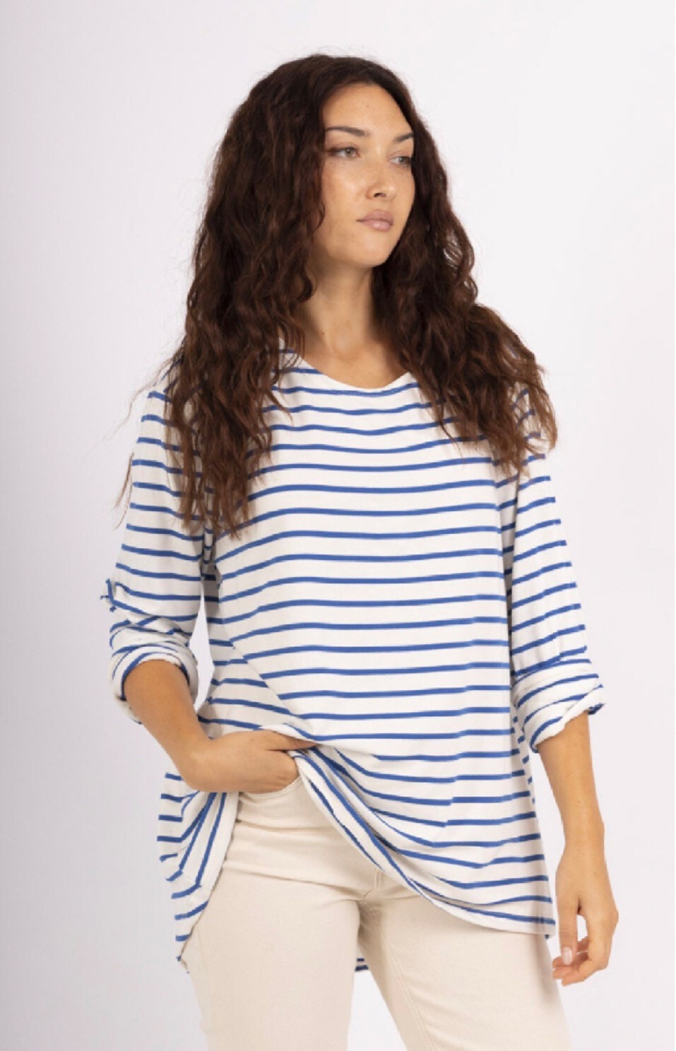 Wholesaler Chana Mod - Striped print sweater