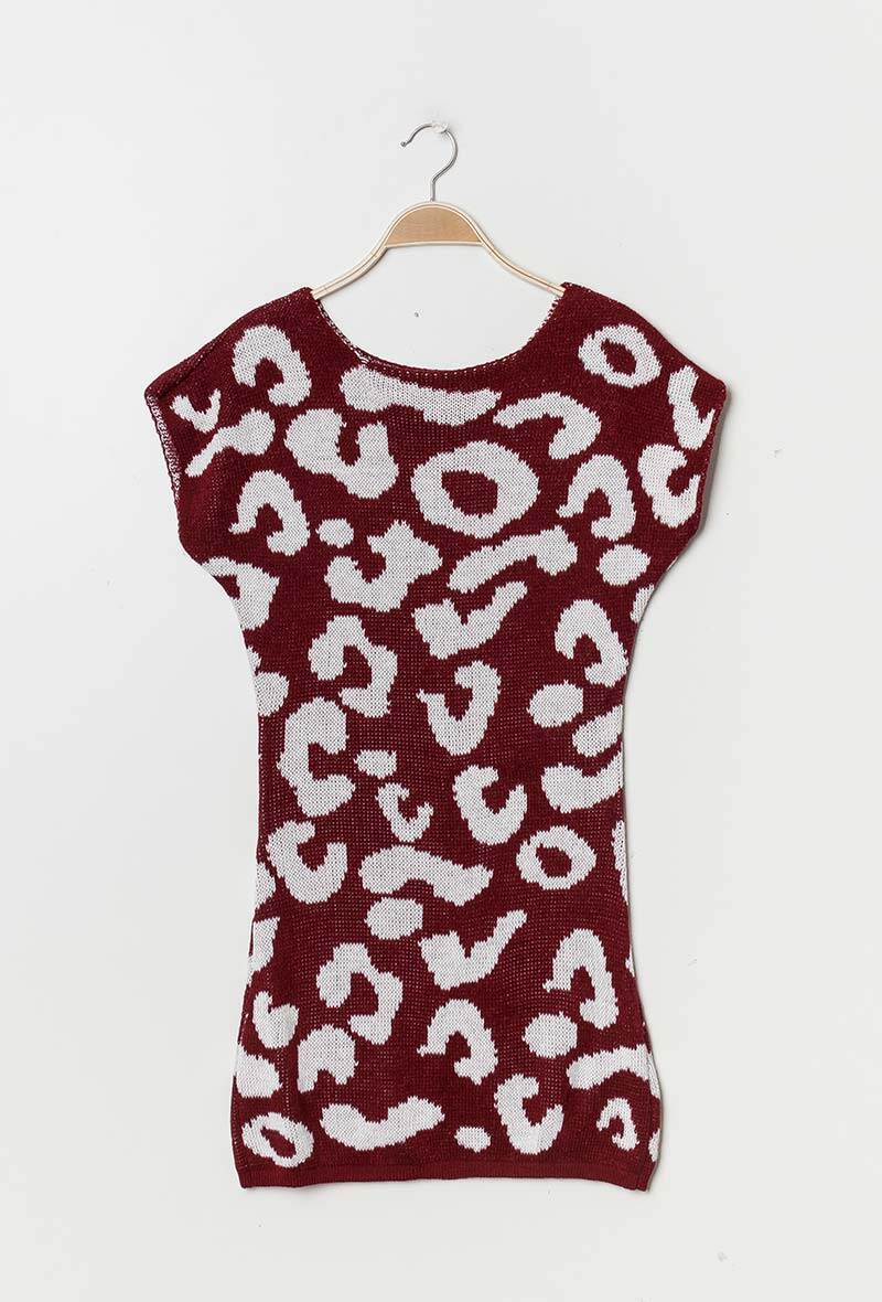 Grossiste Chana Mod - Robe en maille léopard