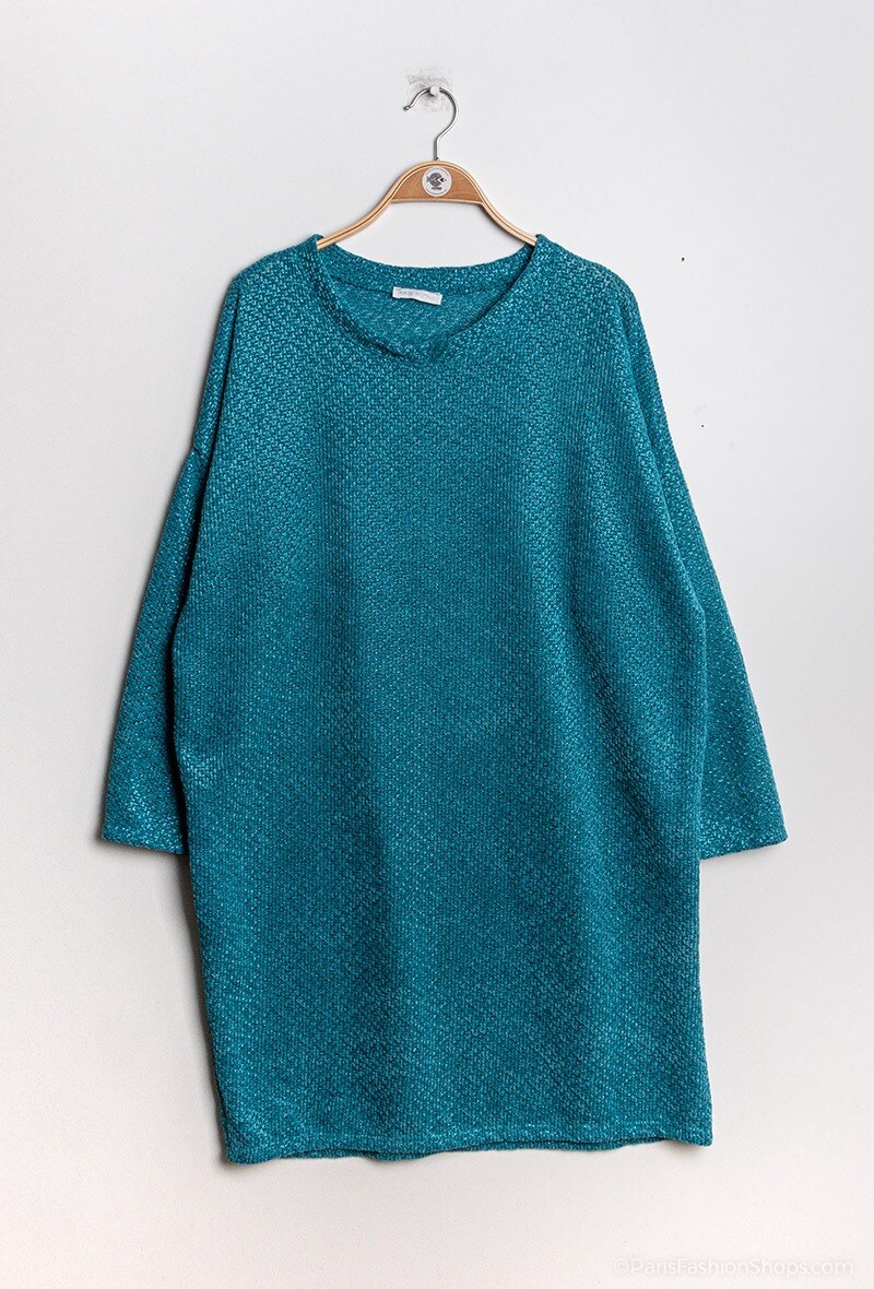 Grossiste Chana Mod - Robe pull en maille chenille