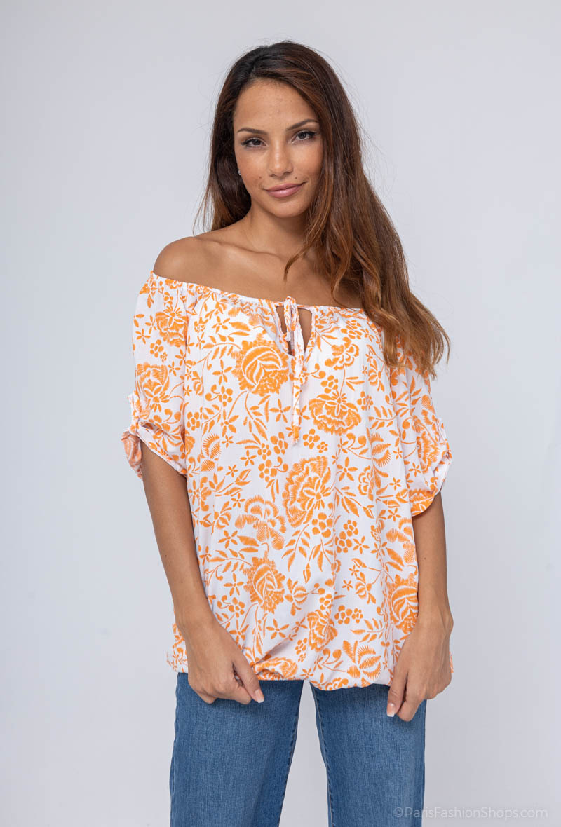 Wholesaler Chana Mod - Flower print t-shirt