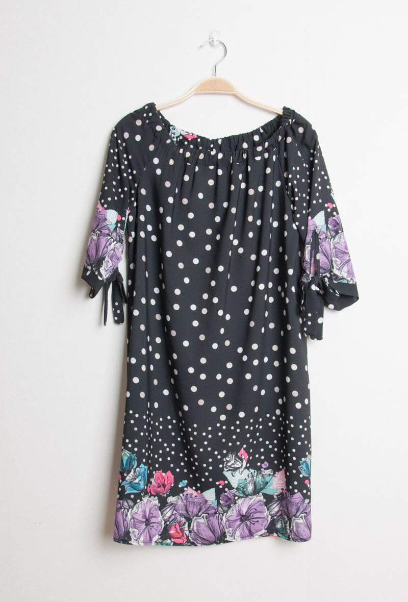 Mayorista Chana Mod - Vestido con flores y lunares