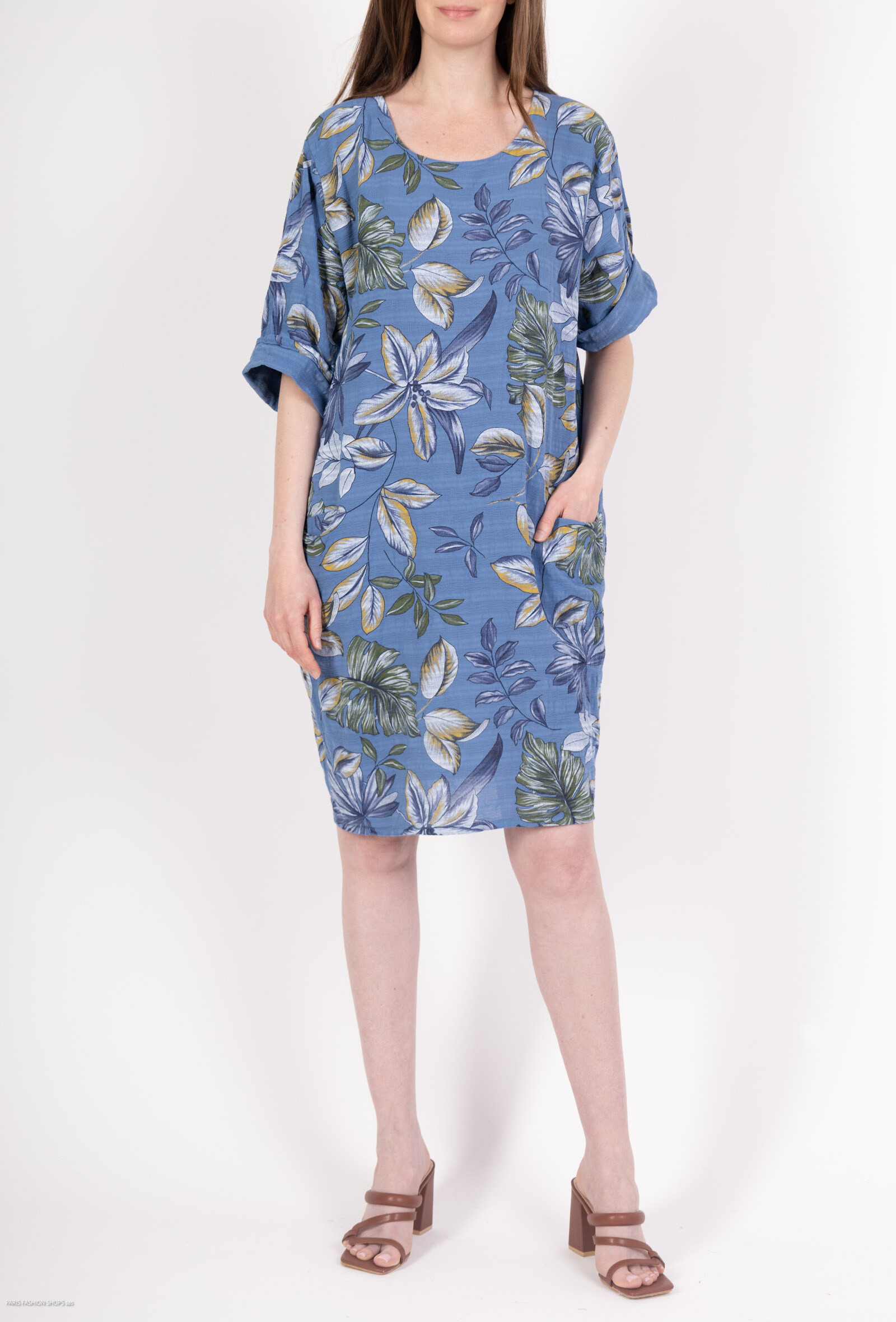 Wholesaler Chana Mod - Printed tunic with 2 pockets at the front