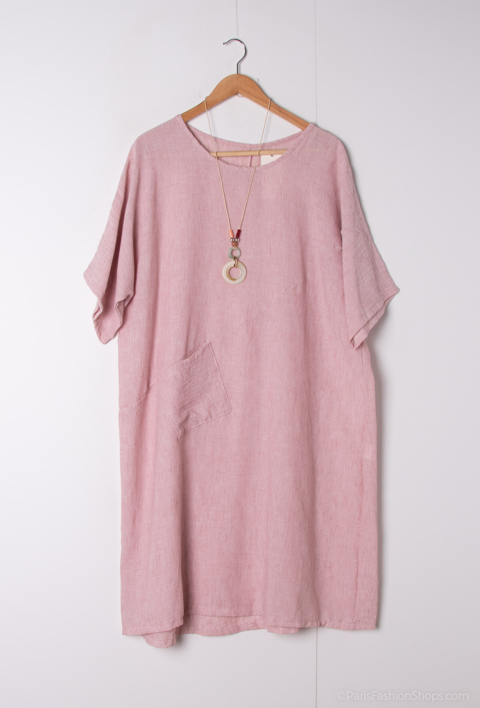 Grossiste Chana Mod - Tunique uni avec collier et une poche à l'avant
