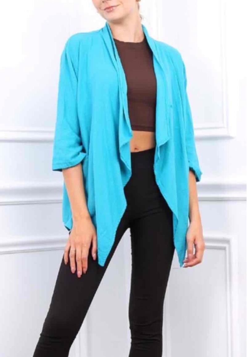 Großhändler Chana Mod - Offener Leinen-Cardigan