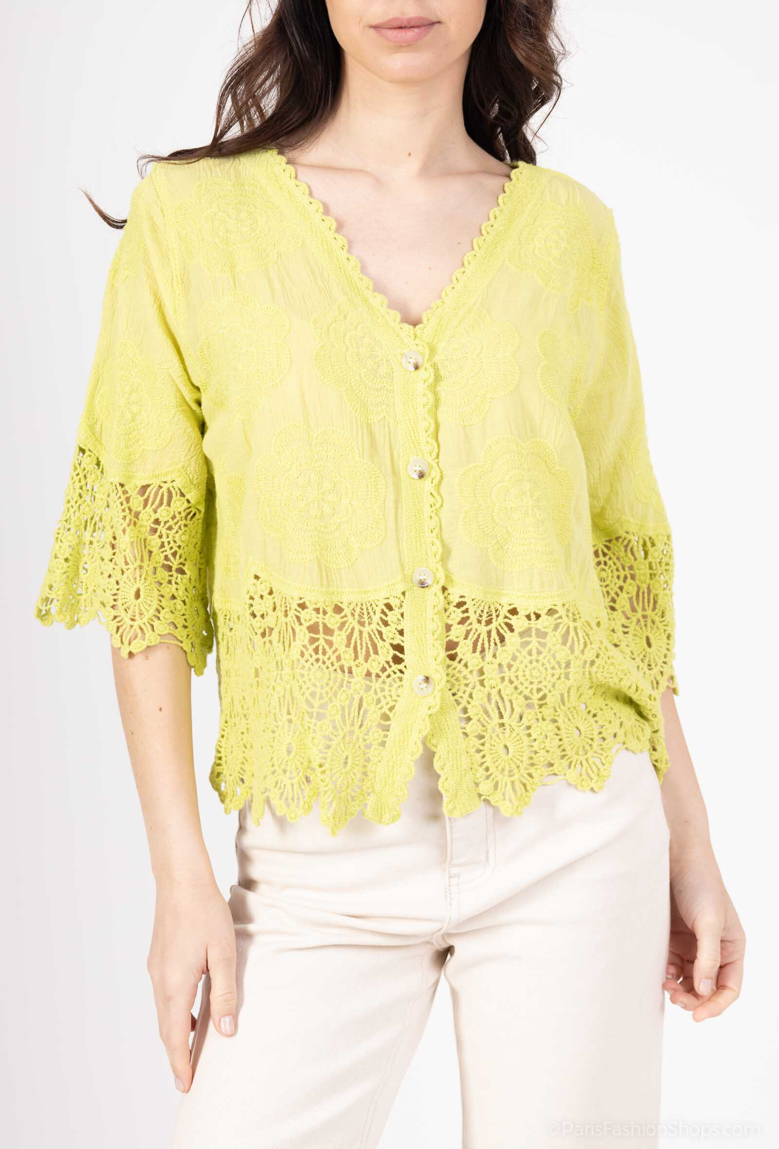 Wholesaler Chana Mod - Flower printed lace jacket